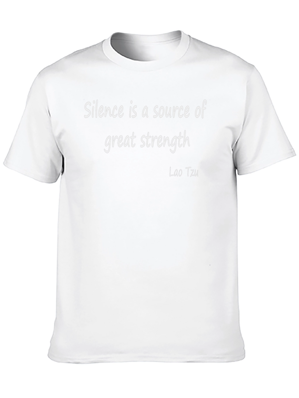 Silence is Strength T-Shirt Lao Tzu Quote Black