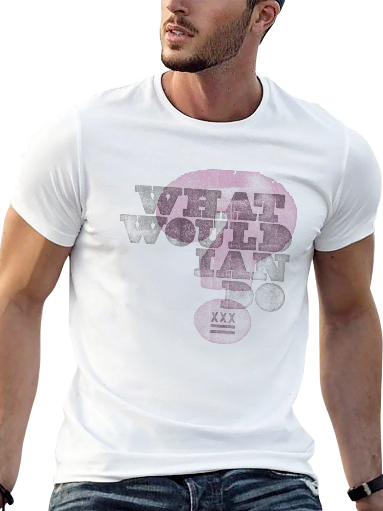 What Would Ian Do? Mens Black Graphic T-Shirt
