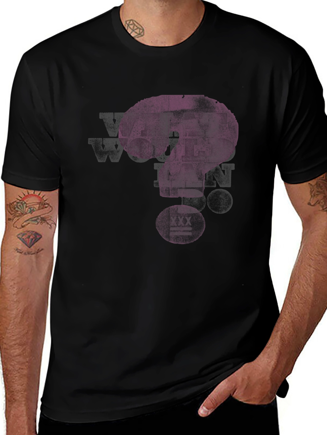 What Would Ian Do? Mens Black Graphic T-Shirt