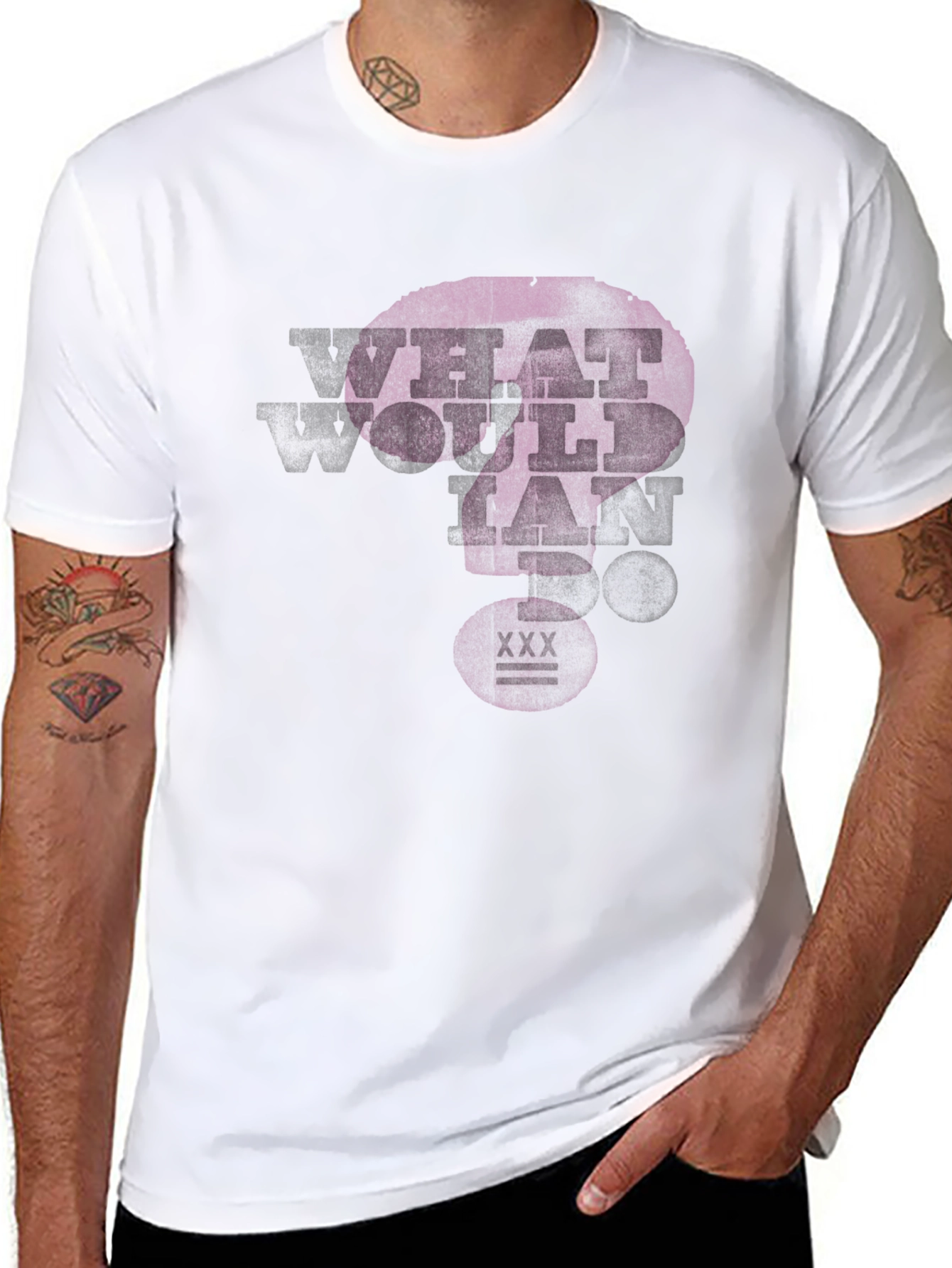 What Would Ian Do? Mens Black Graphic T-Shirt