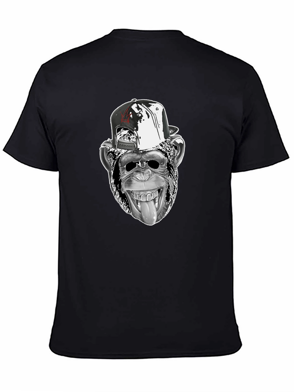 Cool Monkey Graphic Tee - Black Cotton T-Shirt