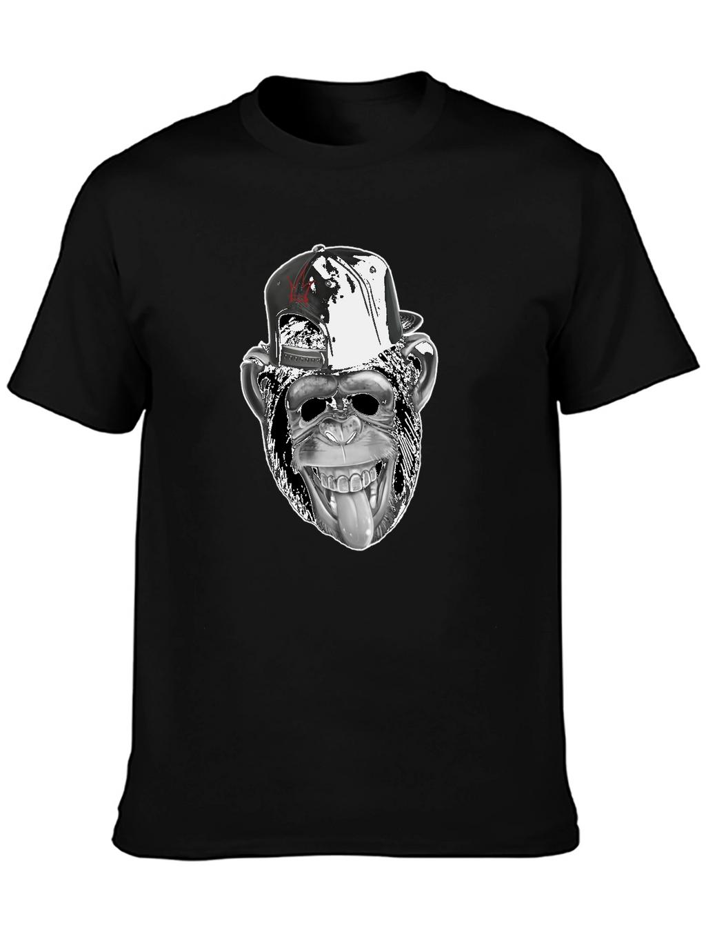 Cool Monkey Graphic Tee - Black Cotton T-Shirt