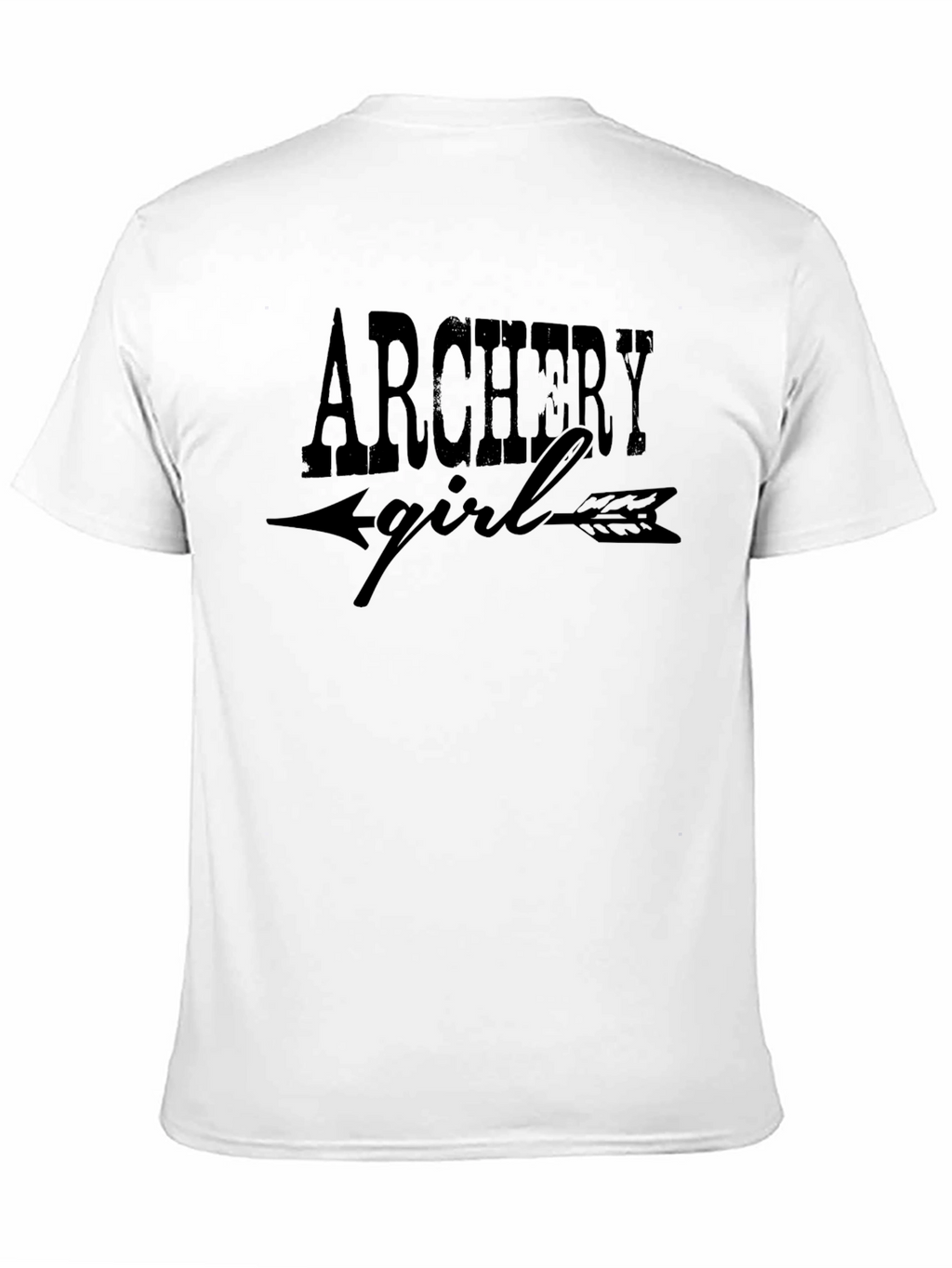 Archery Girl Graphic Tee - Trendy Black T-Shirt