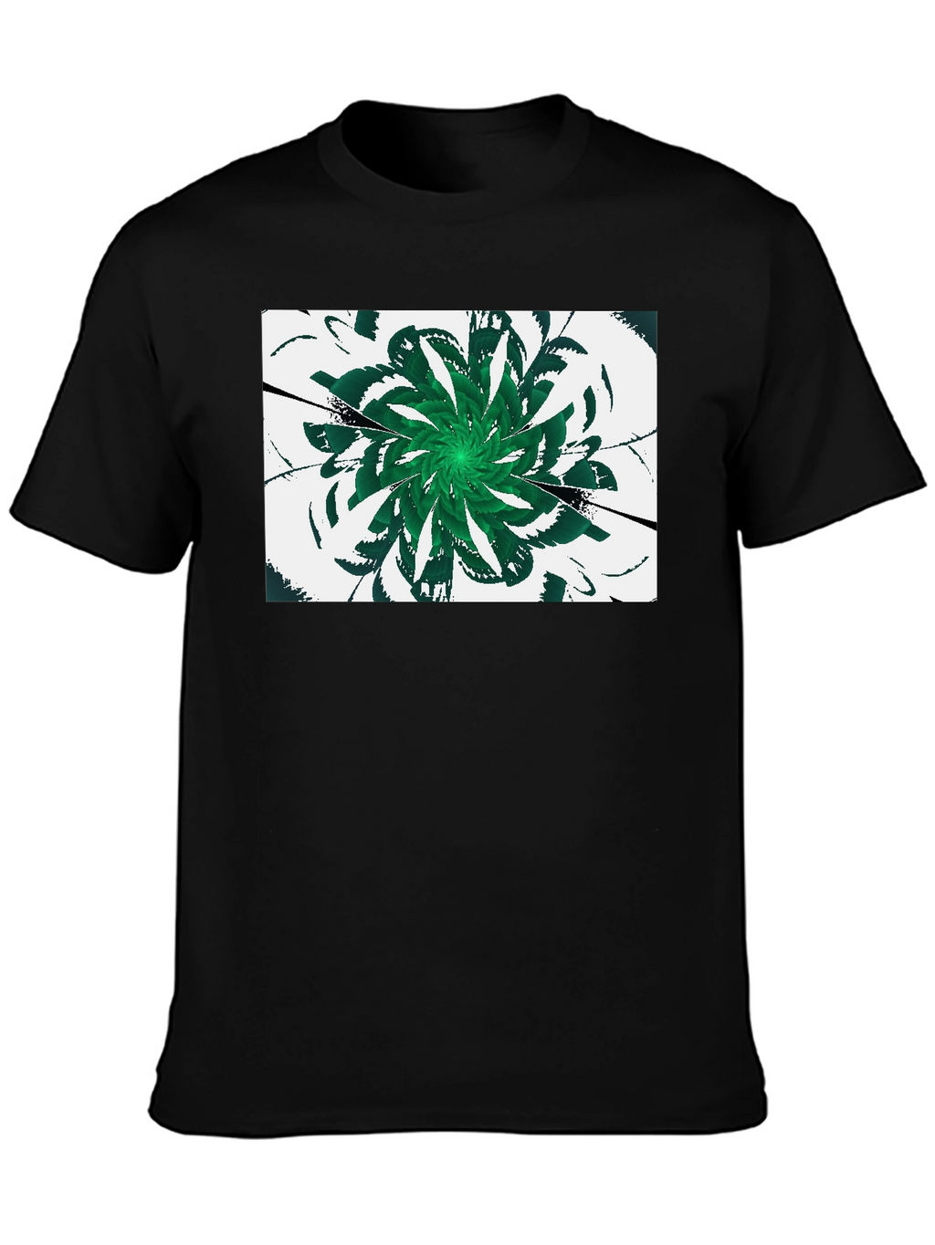 Emerald Swirl Graphic Tee - Modern Design