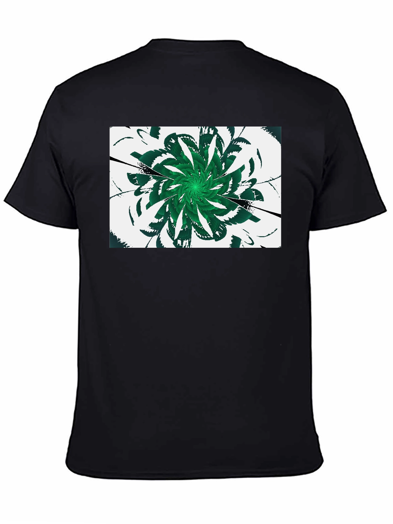 Emerald Swirl Graphic Tee - Modern Design