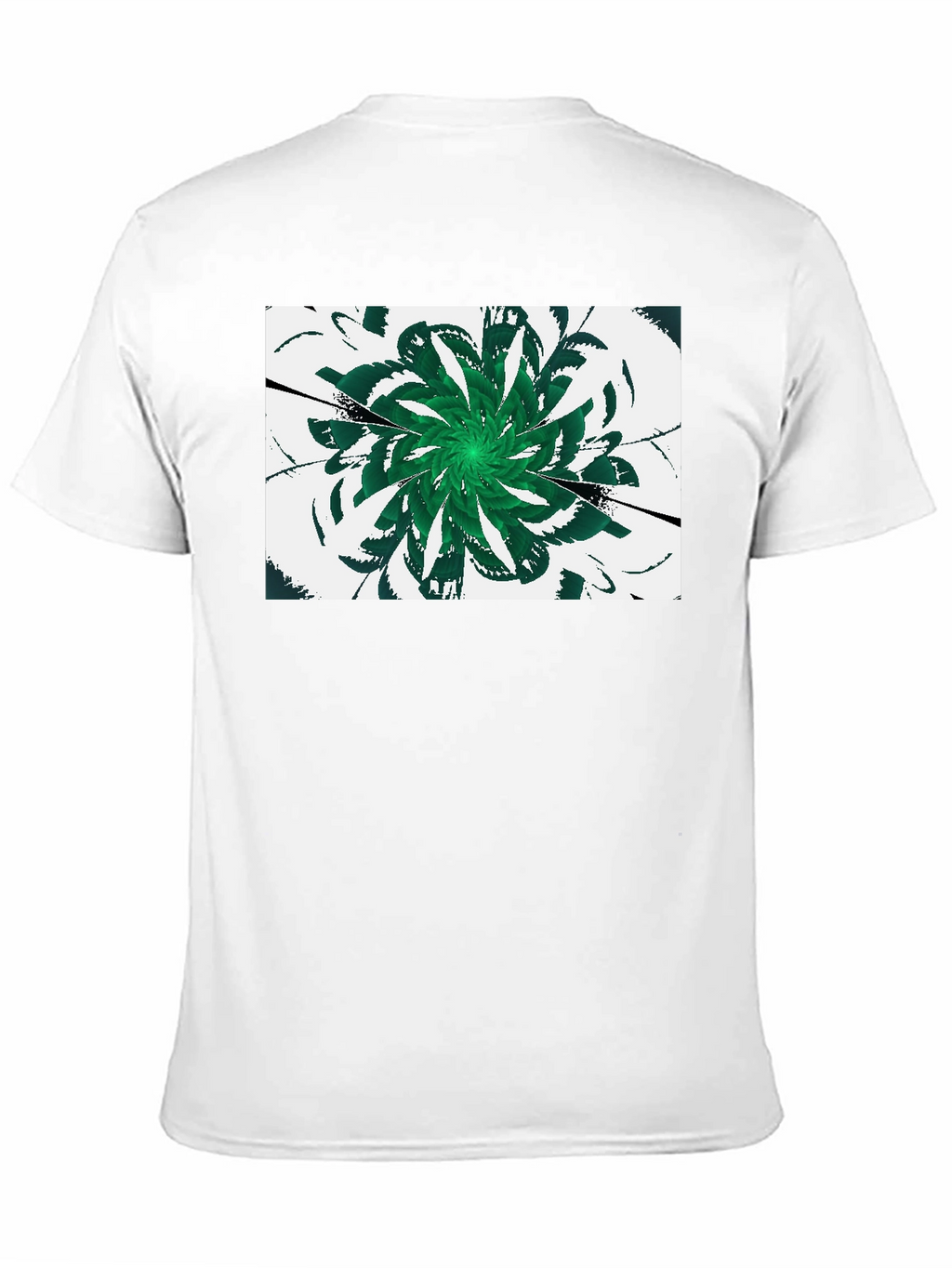 Emerald Swirl Graphic Tee - Modern Design