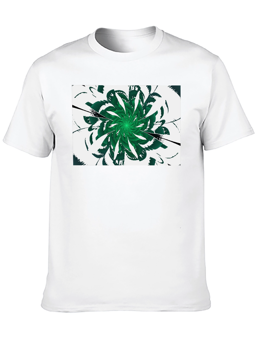 Emerald Swirl Graphic Tee - Modern Design