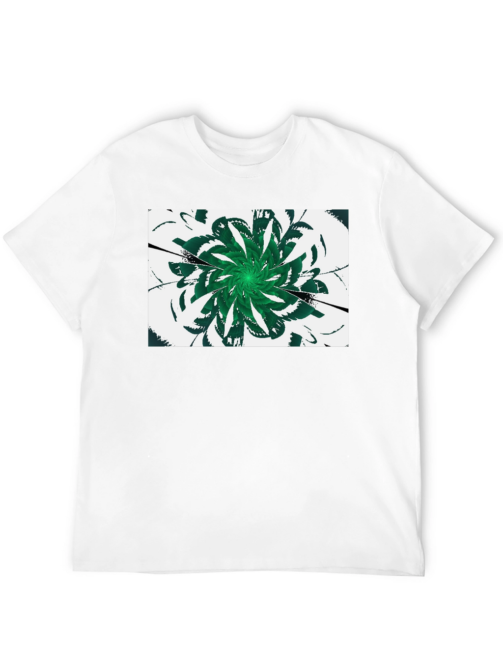 Emerald Swirl Graphic Tee - Modern Design