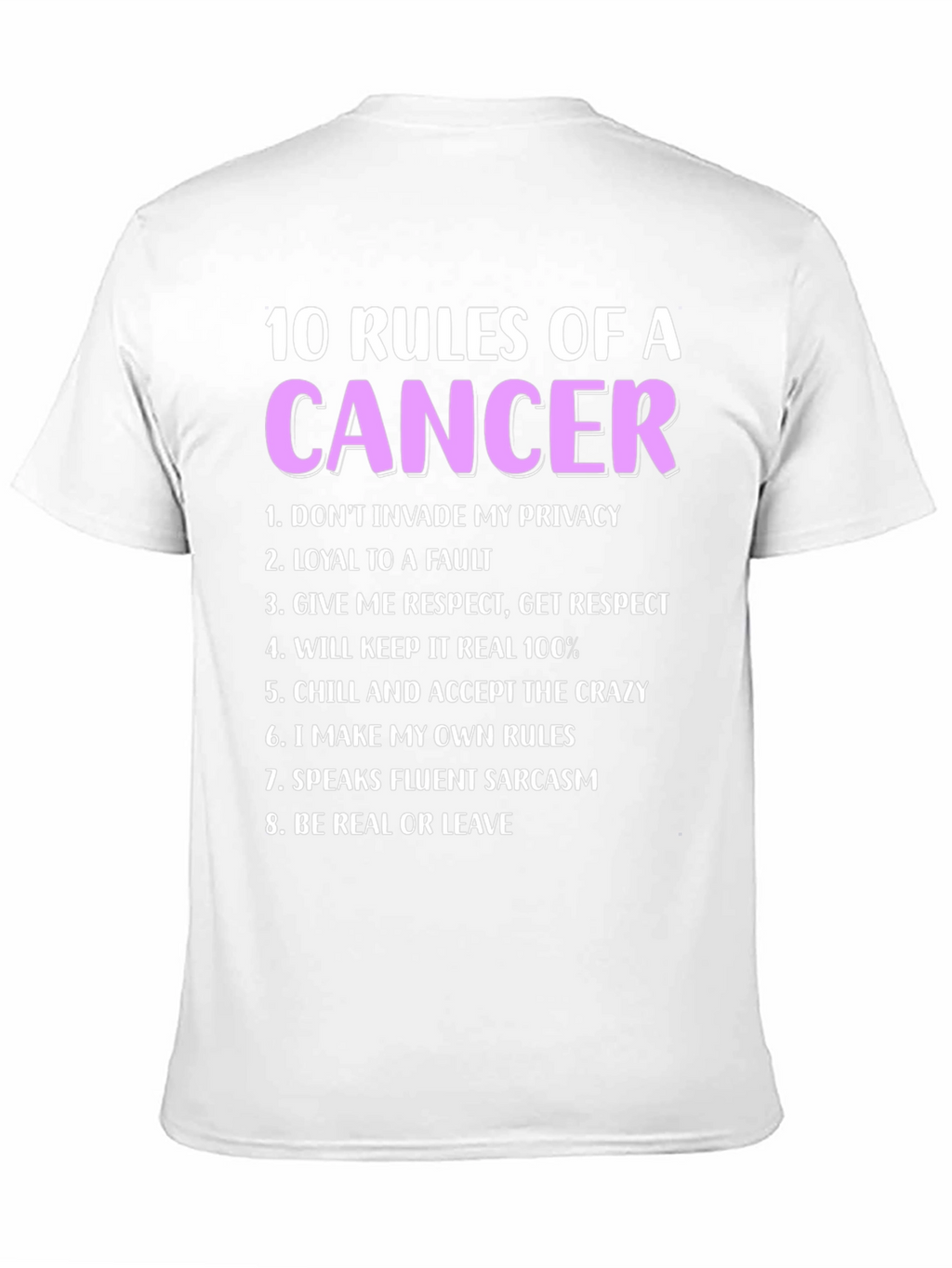 Cancer Zodiac T-Shirt - 10 Rules