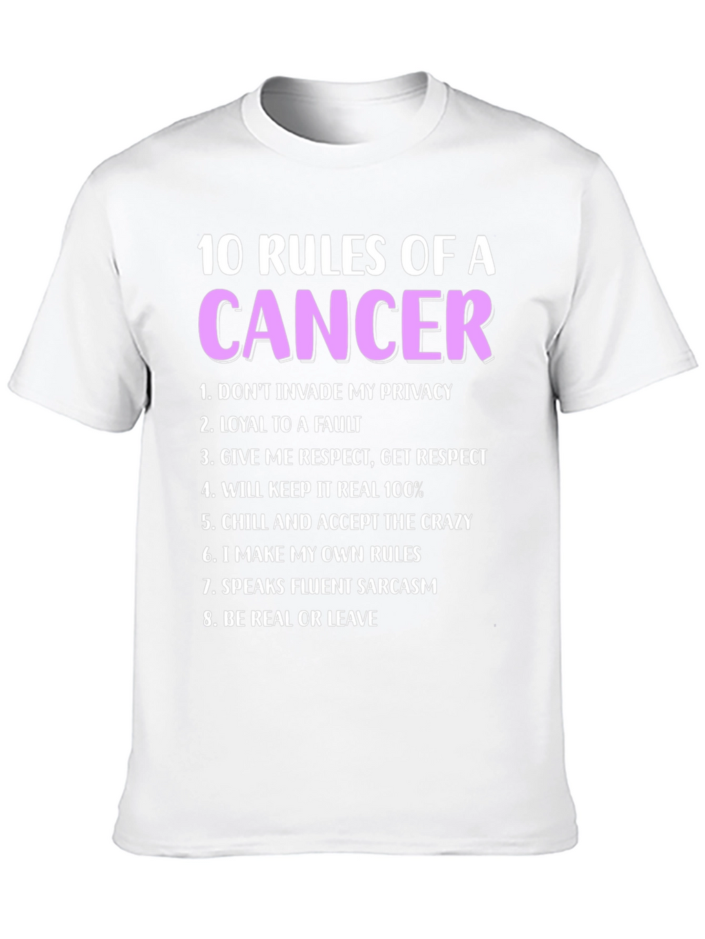 Cancer Zodiac T-Shirt - 10 Rules