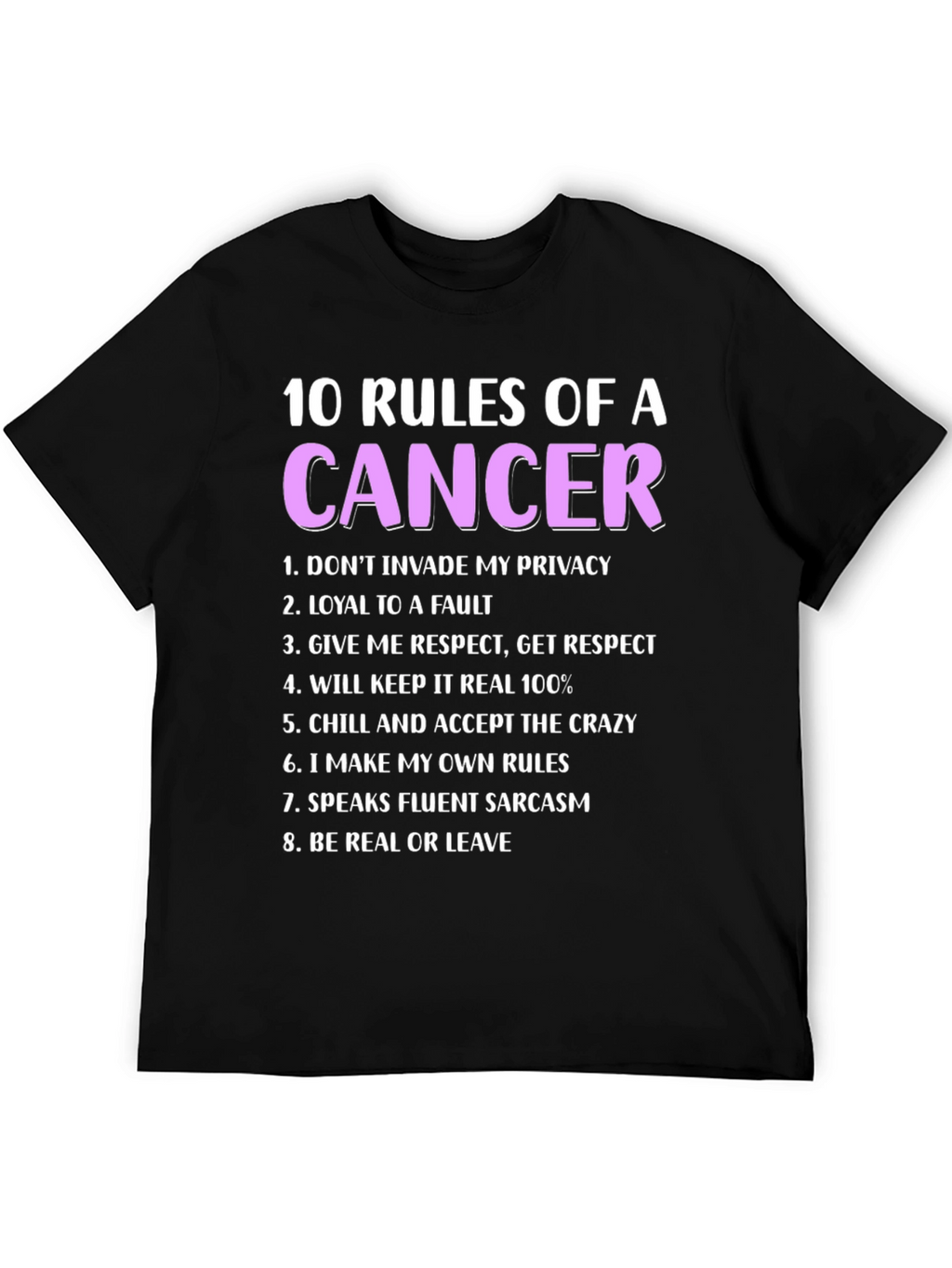 Cancer Zodiac T-Shirt - 10 Rules