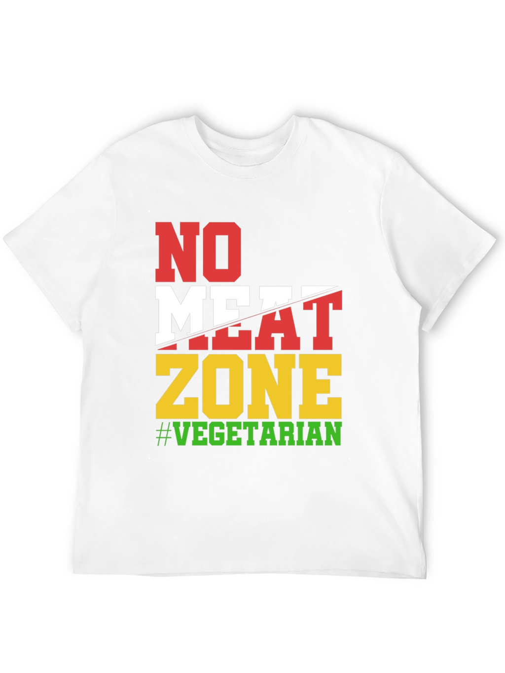 No Meat Zone Vegetarian Graphic T-Shirt
