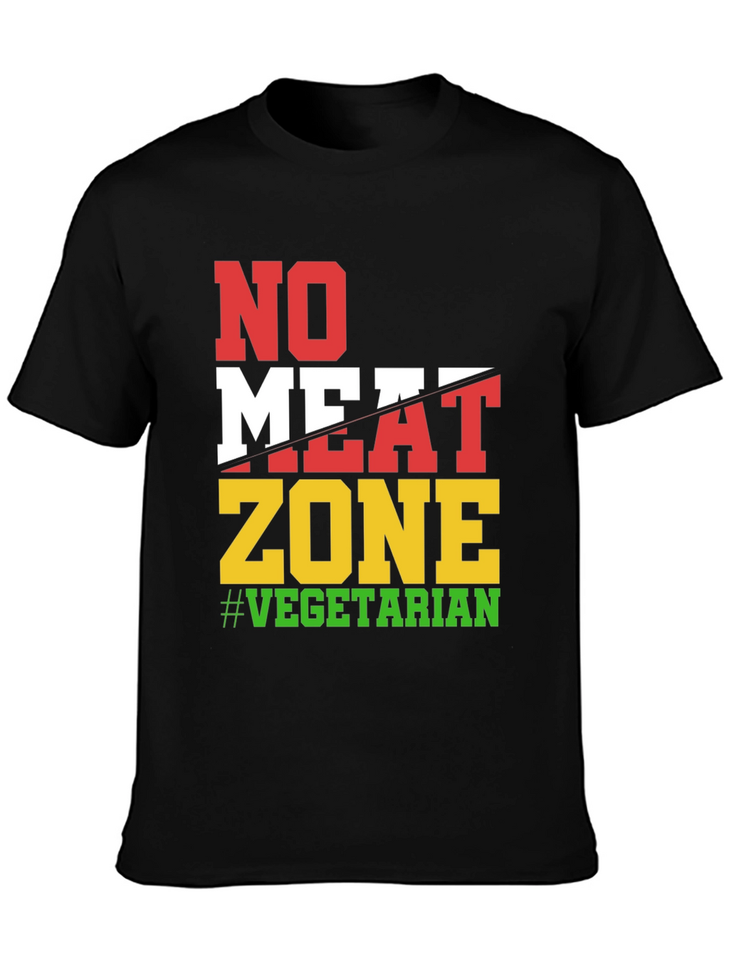 No Meat Zone Vegetarian Graphic T-Shirt
