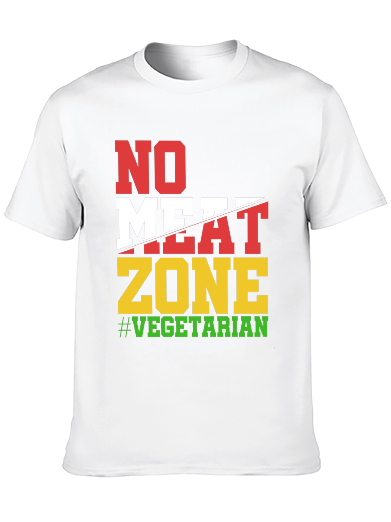 No Meat Zone Vegetarian Graphic T-Shirt