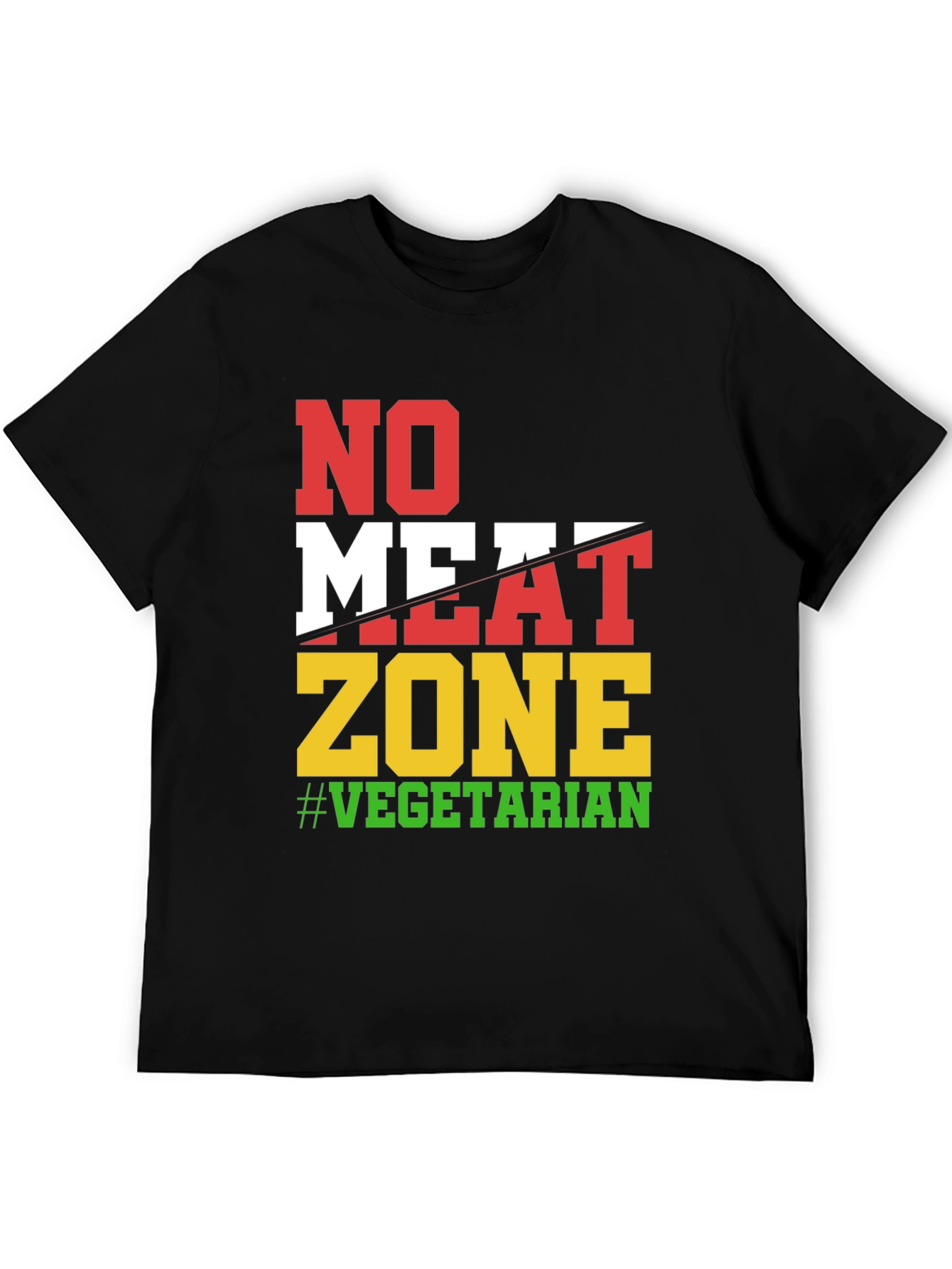 No Meat Zone Vegetarian Graphic T-Shirt