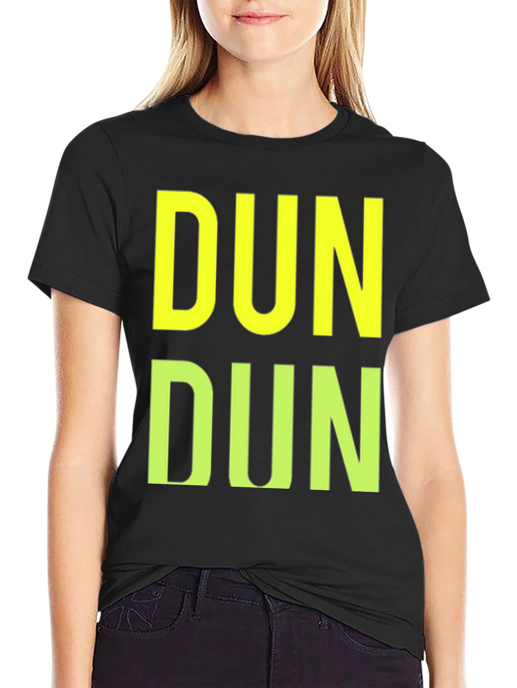 Dundun Graphic Print Crew Neck T-Shirt