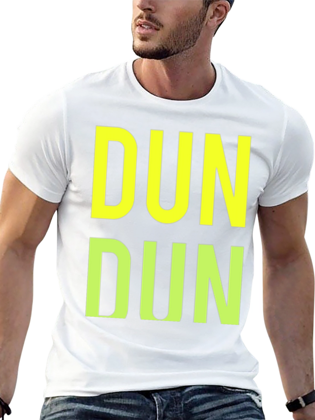 Dundun Graphic Print Crew Neck T-Shirt