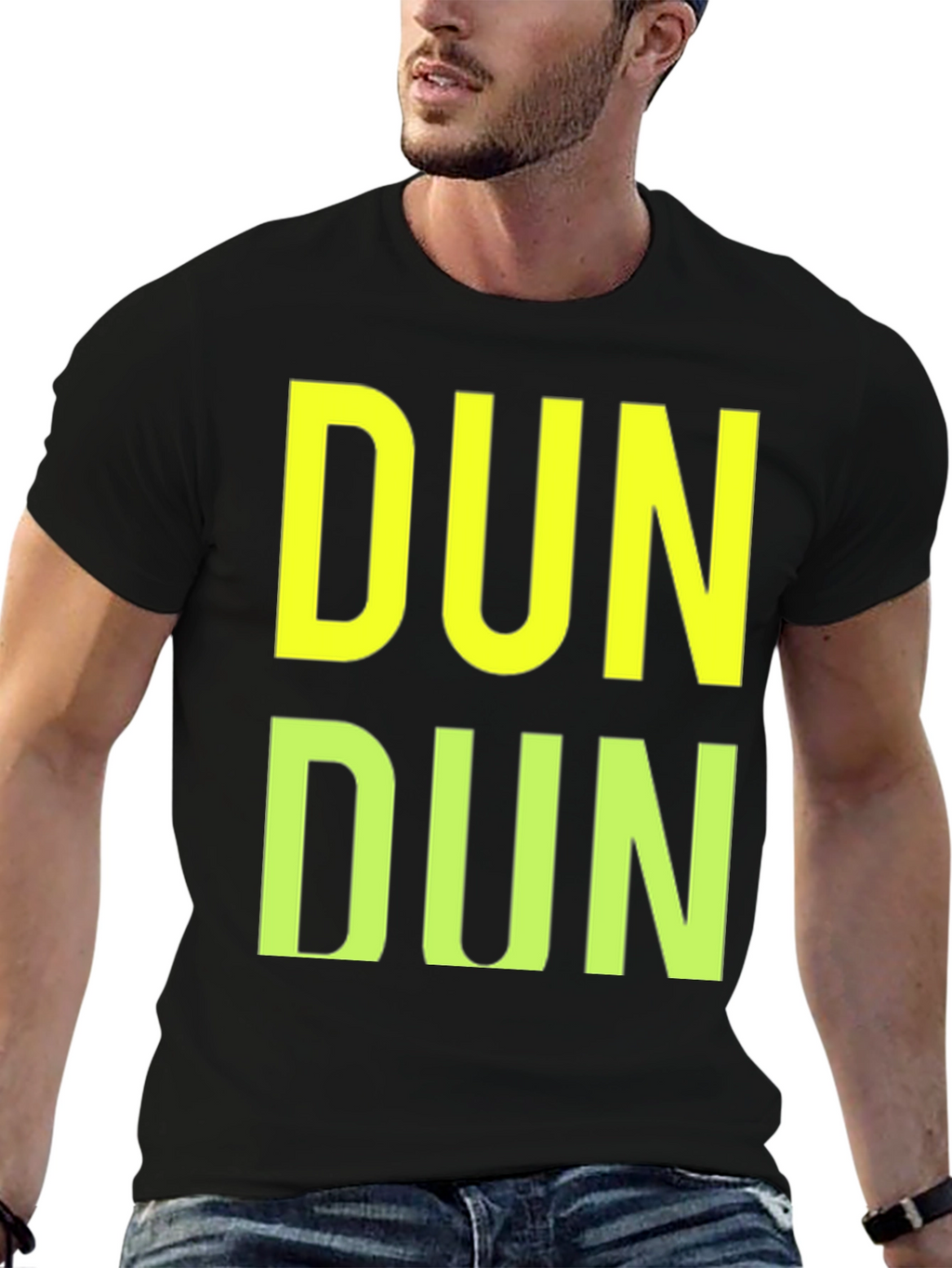 Dundun Graphic Print Crew Neck T-Shirt