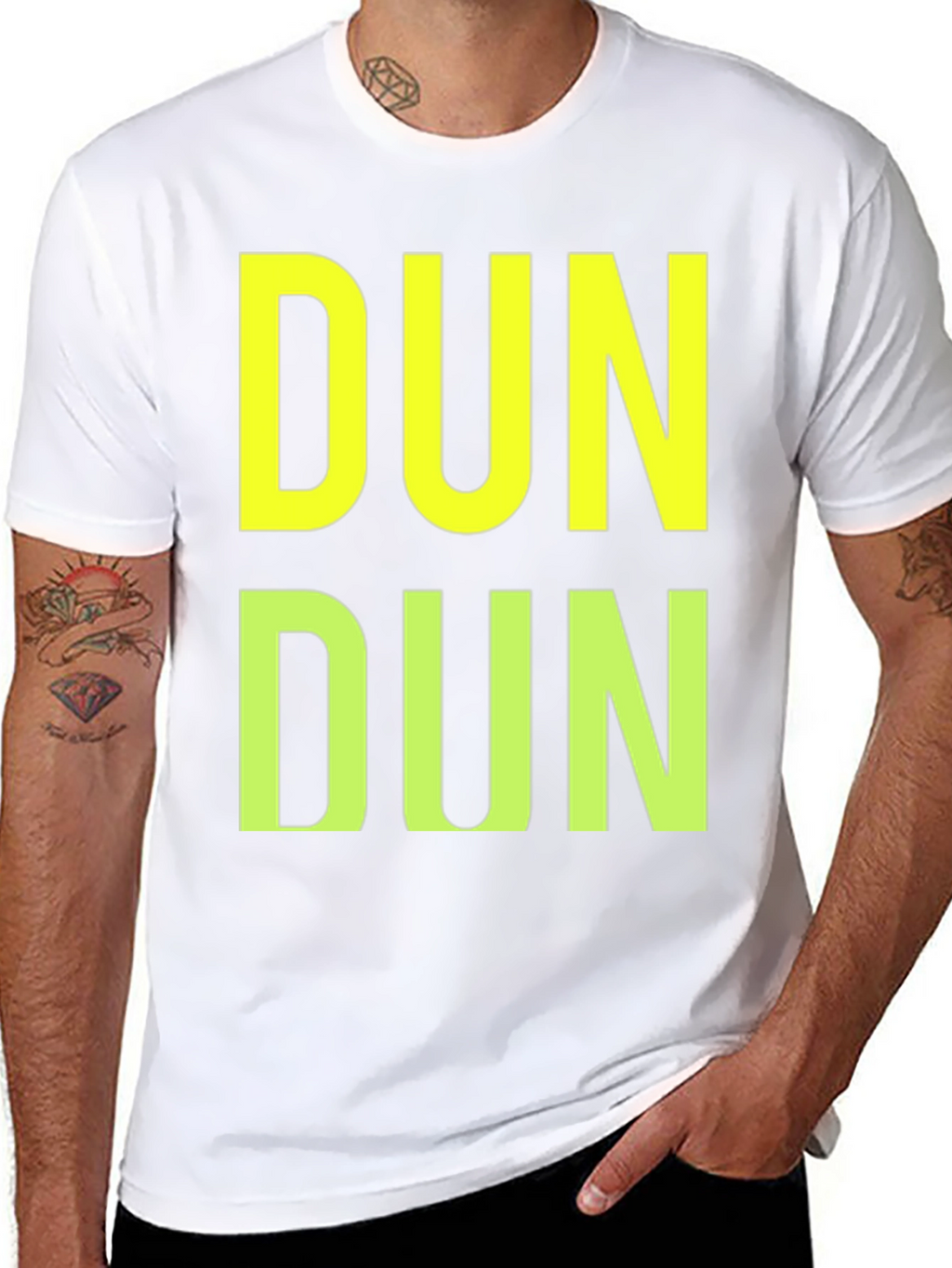 Dundun Graphic Print Crew Neck T-Shirt