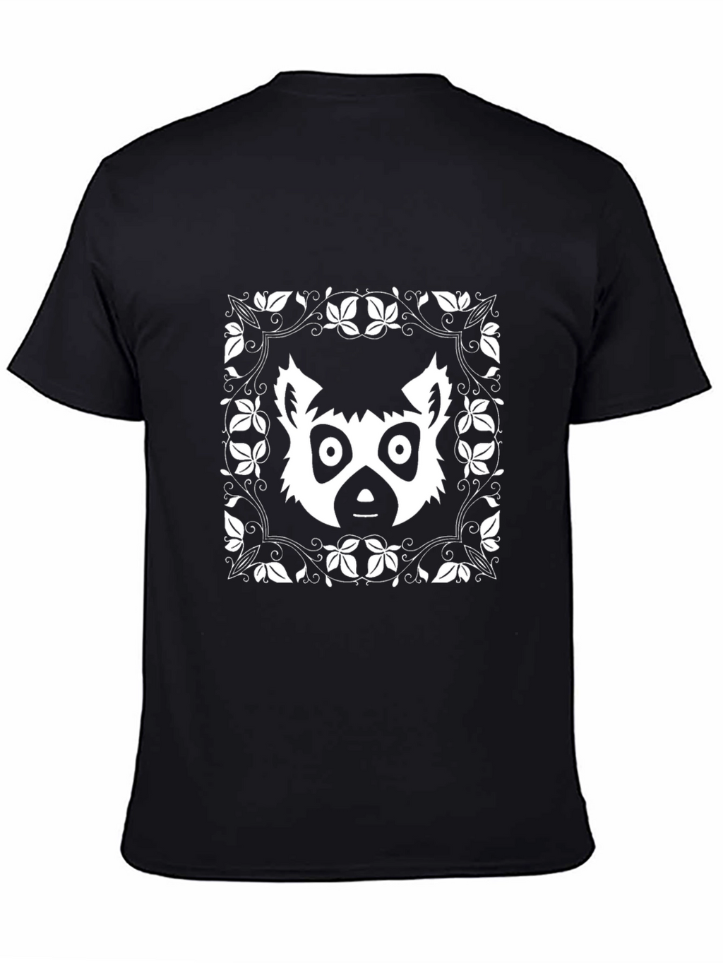 Lemur Graphic Tee - Black Cotton Blend