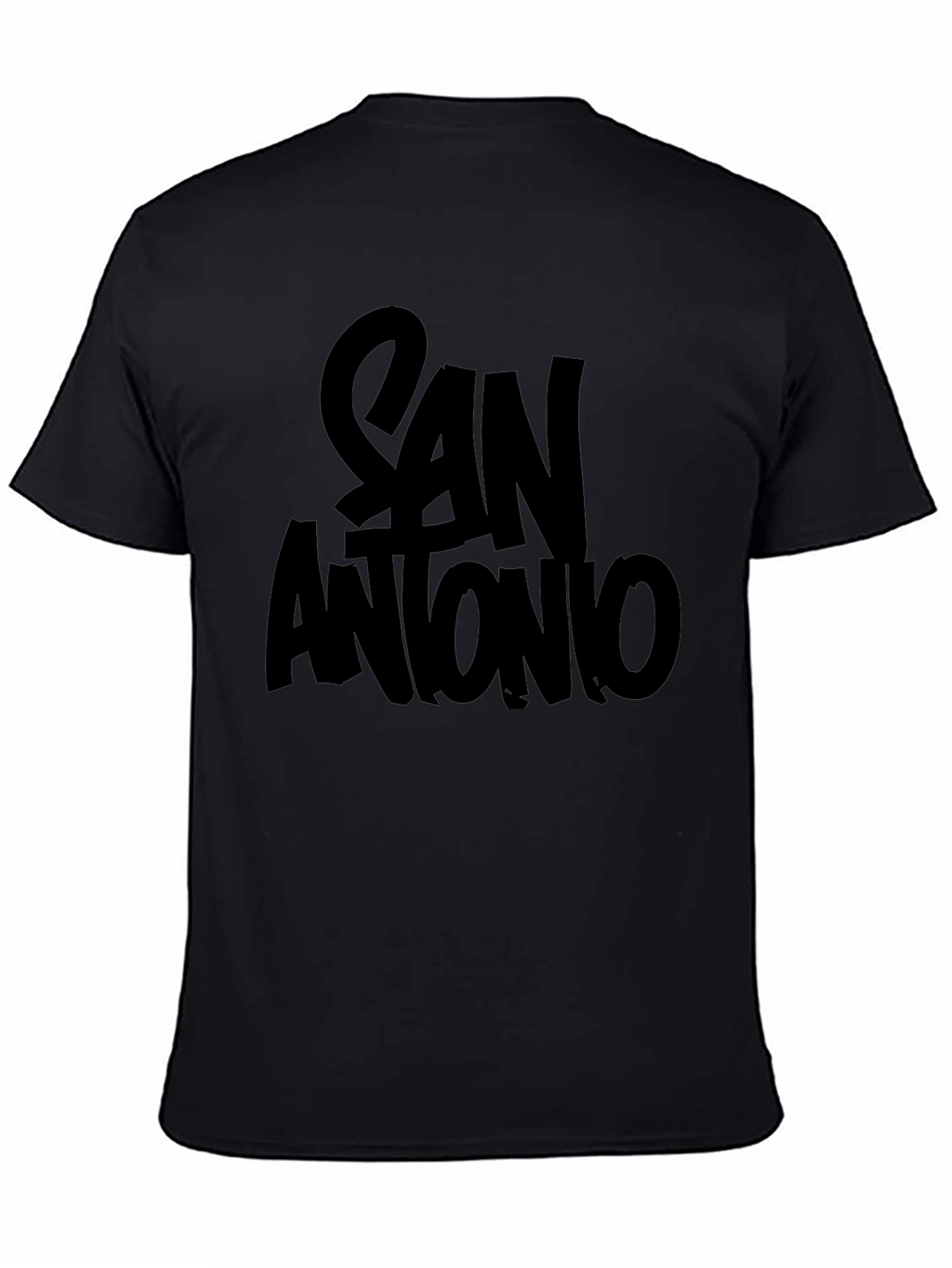 San Antonio Graphic T-Shirt - Black Crew Neck Tee