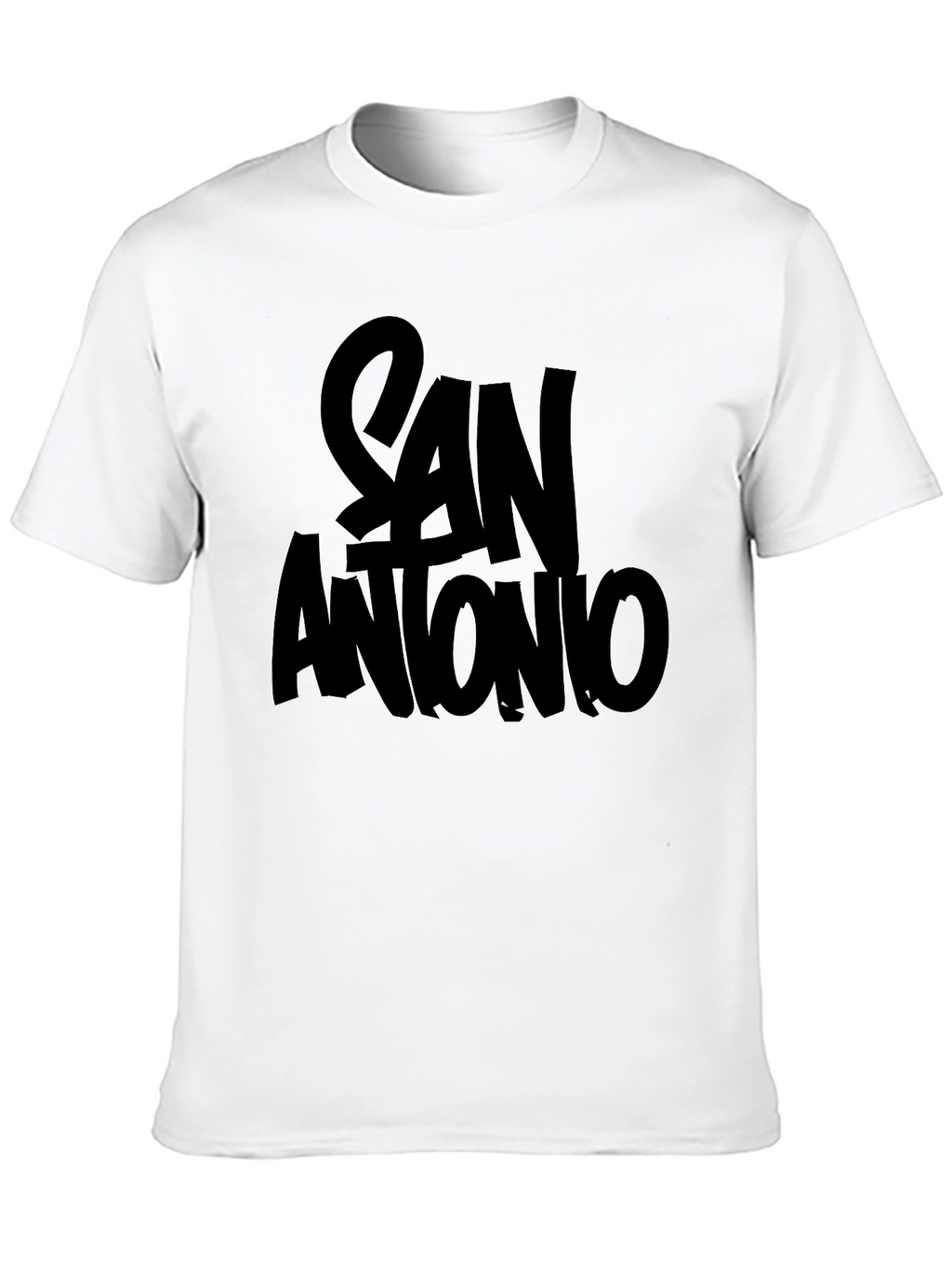 San Antonio Graphic T-Shirt - Black Crew Neck Tee