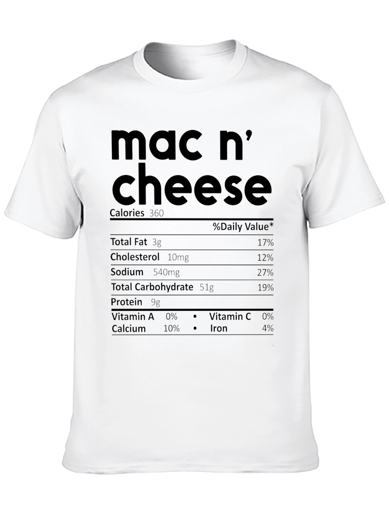 Mac n Cheese Nutrition Facts T-Shirt