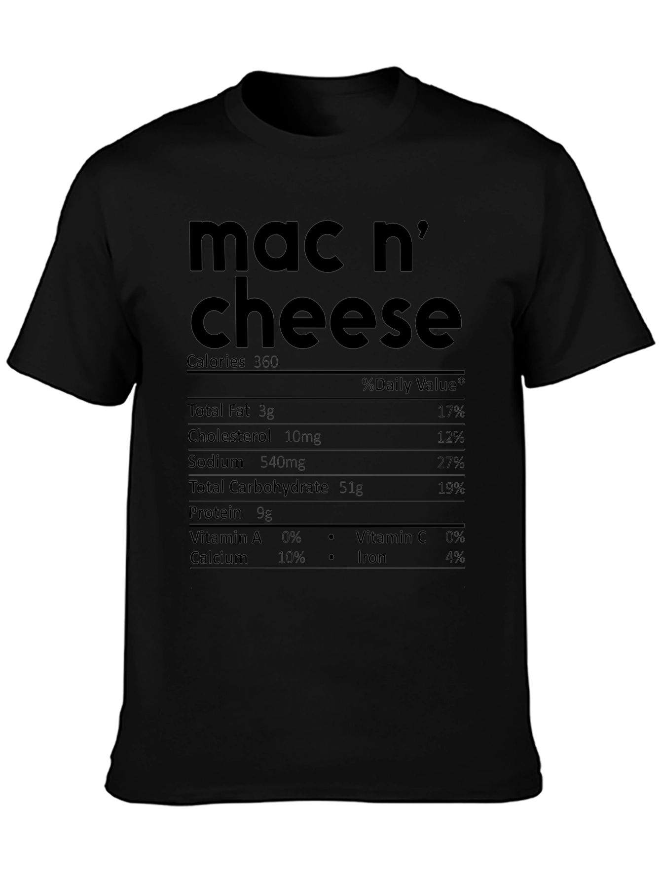Mac n Cheese Nutrition Facts T-Shirt