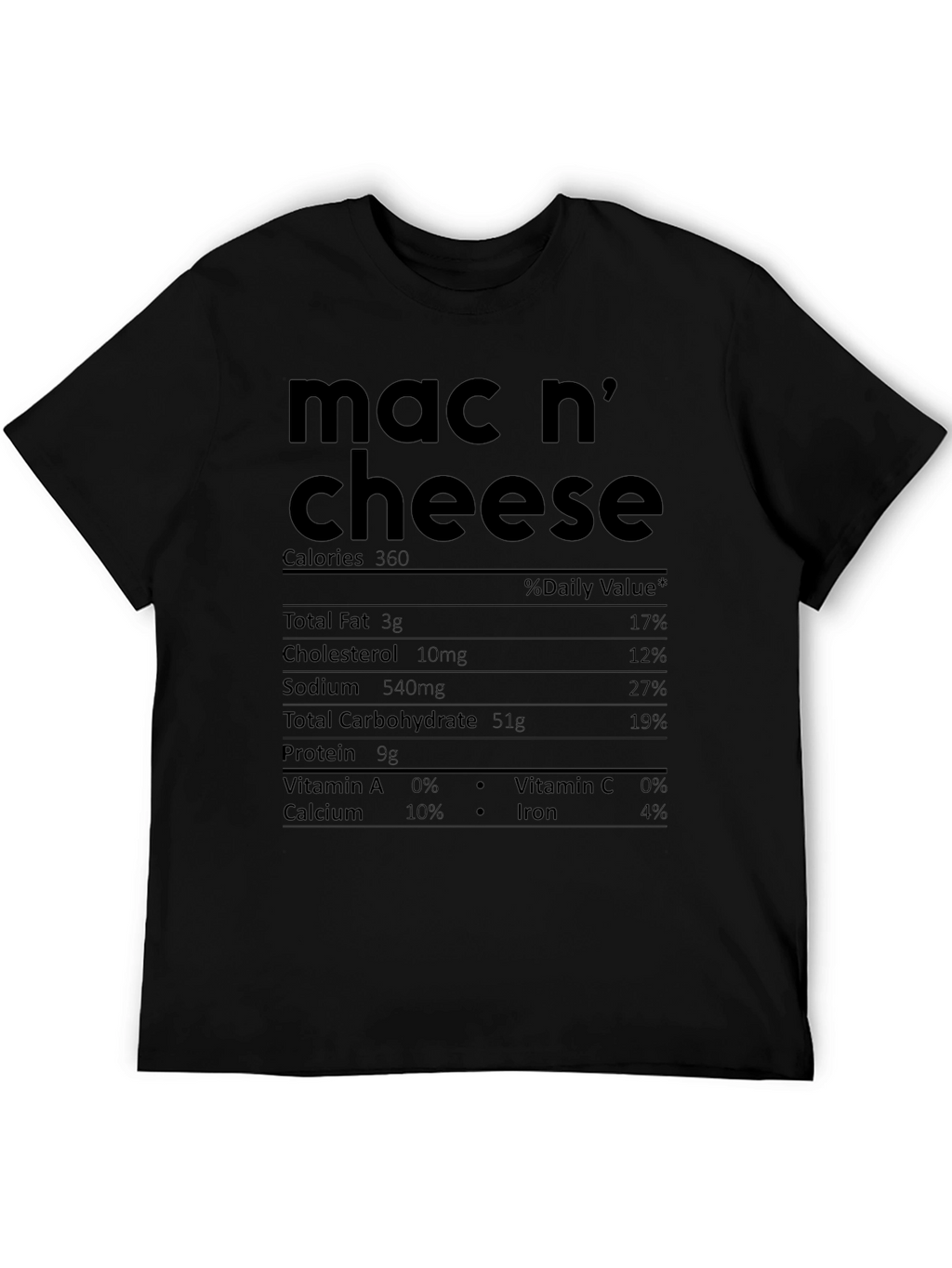 Mac n Cheese Nutrition Facts T-Shirt