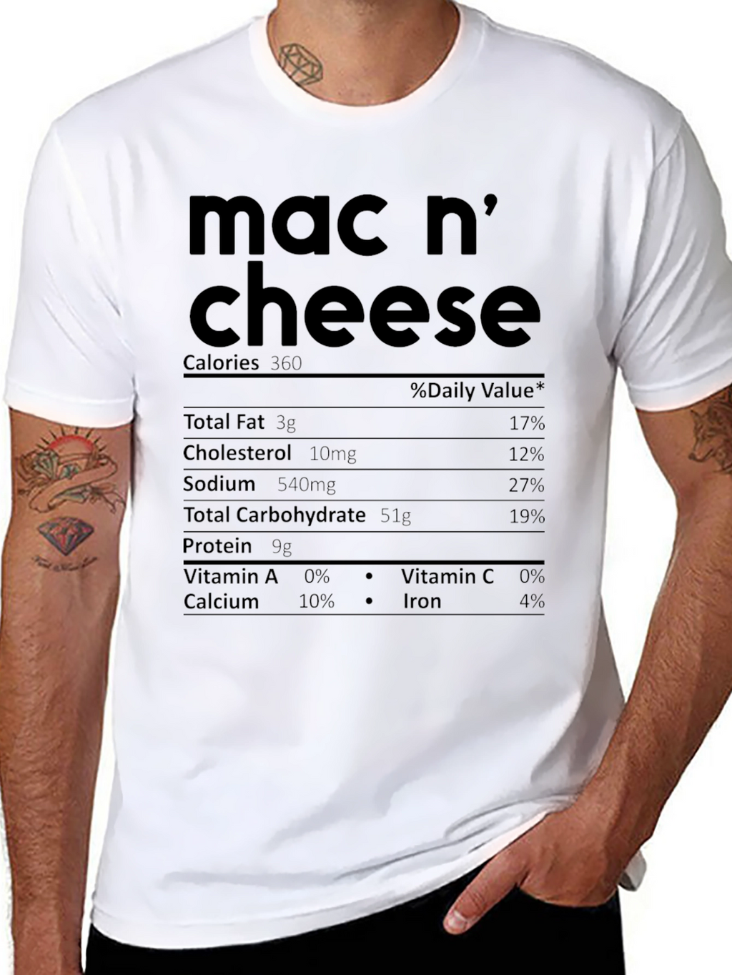 Mac n Cheese Nutrition Facts T-Shirt