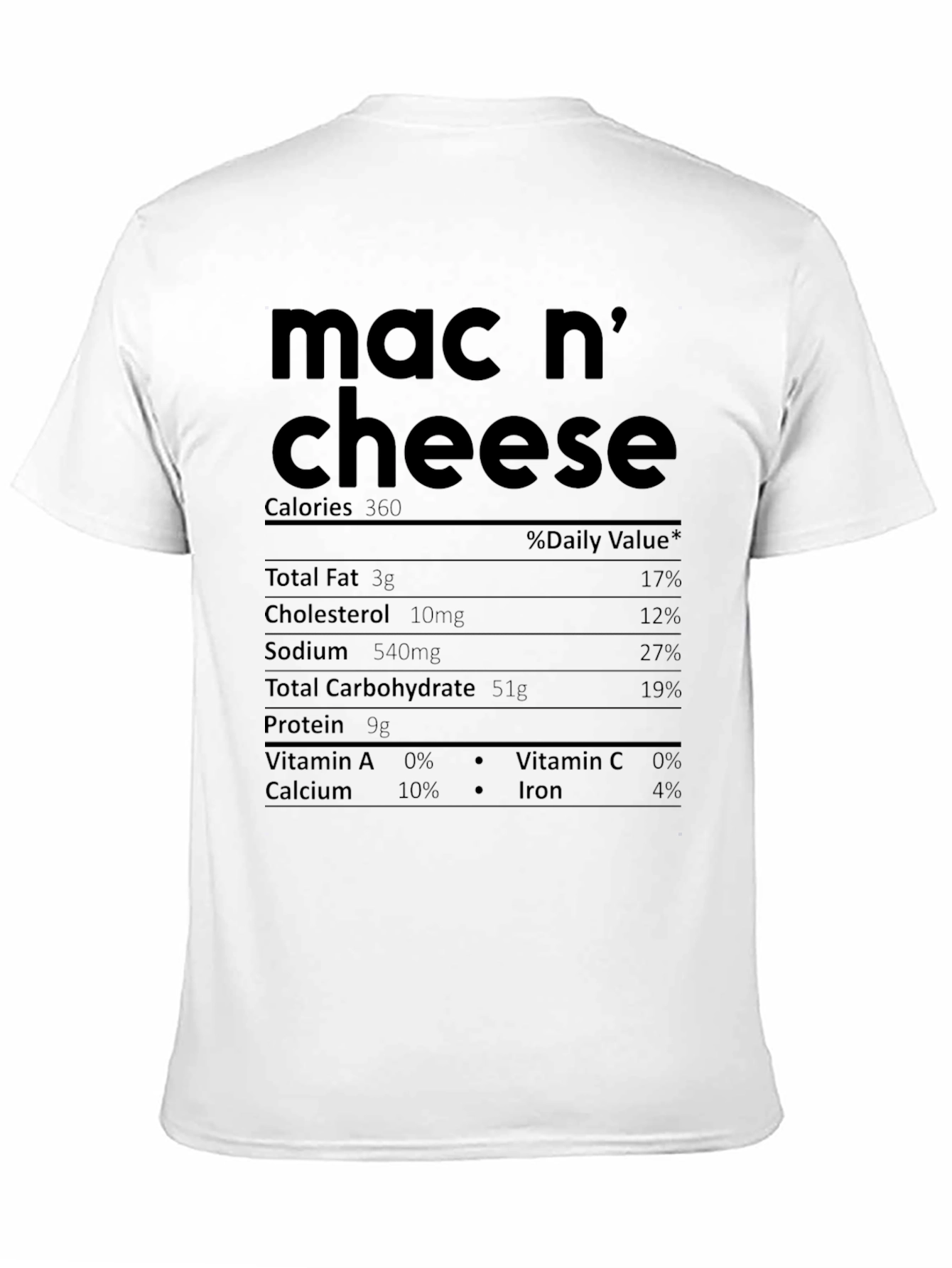 Mac n Cheese Nutrition Facts T-Shirt