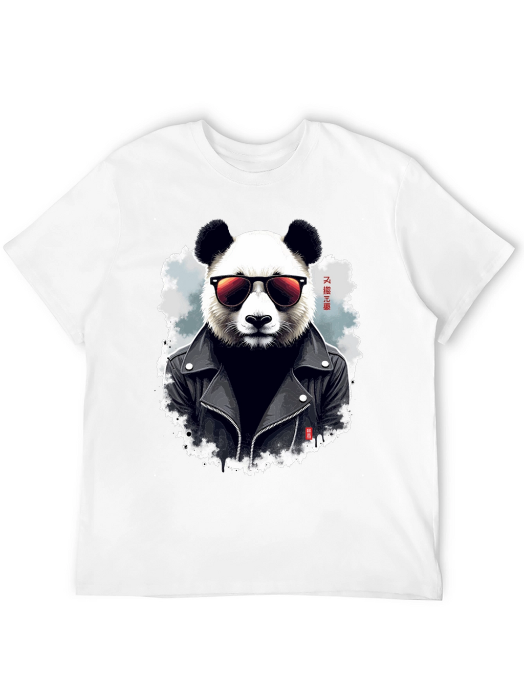 Cool Panda Biker T-Shirt