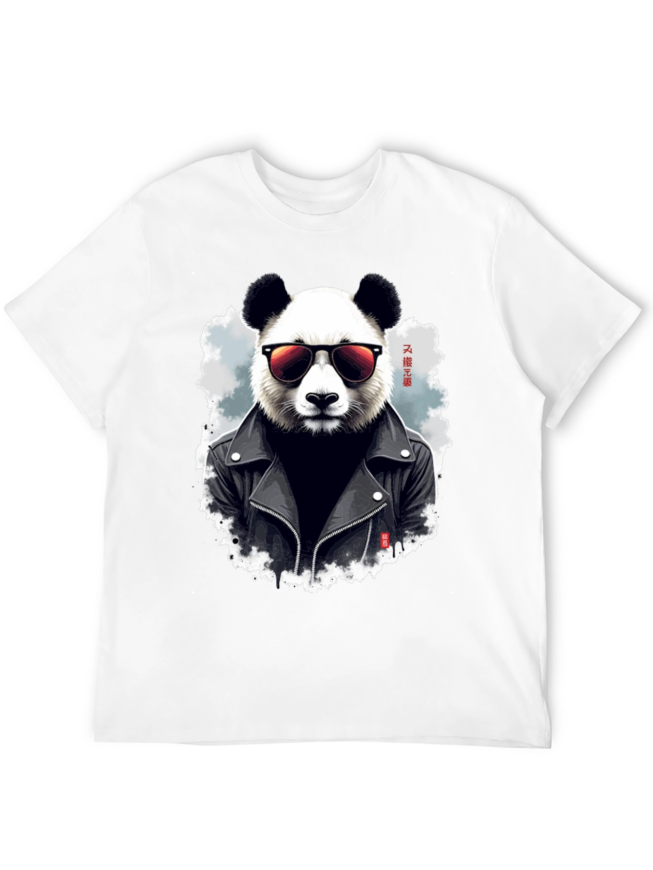 Cool Panda Biker T-Shirt