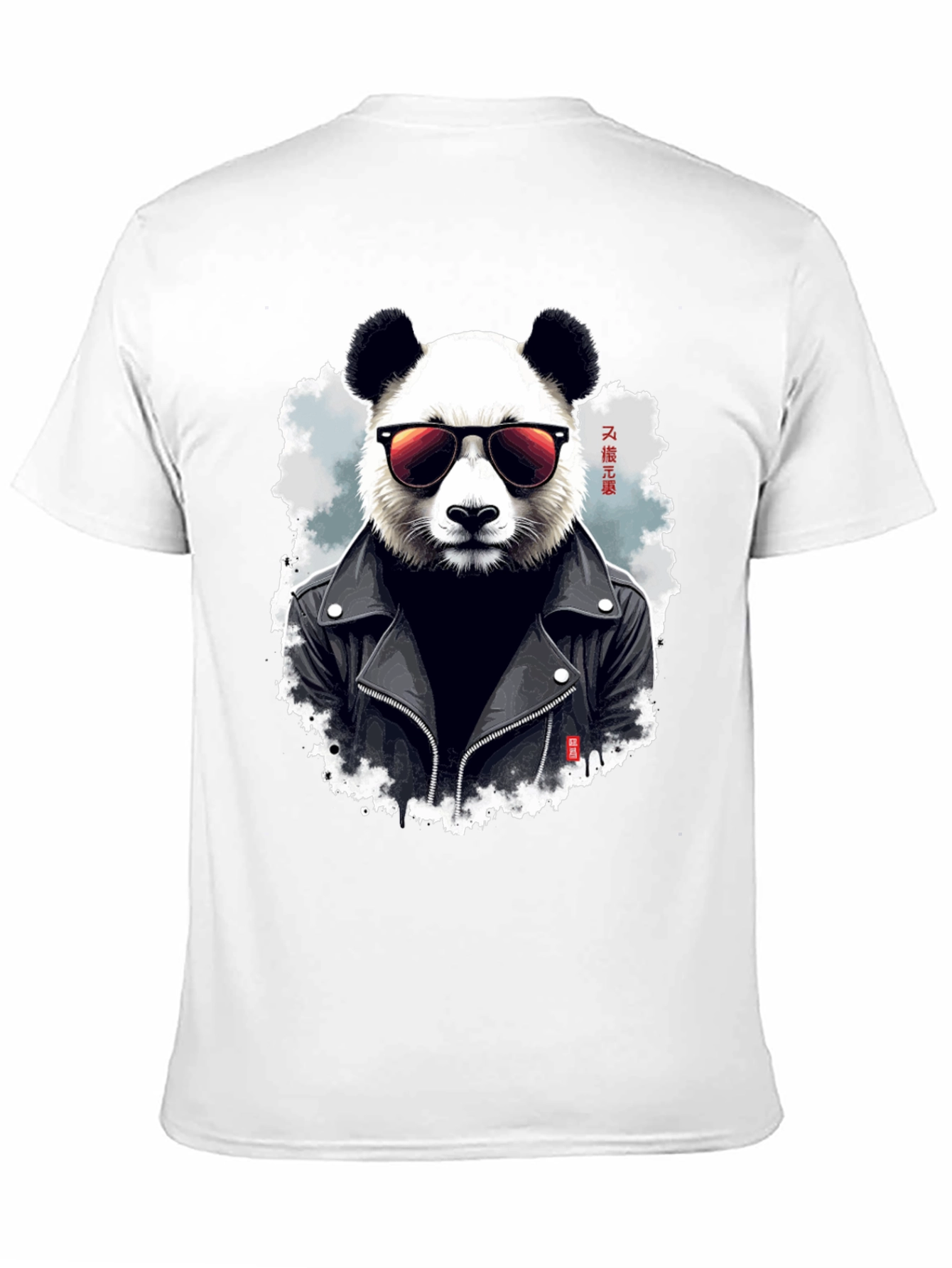 Cool Panda Biker T-Shirt