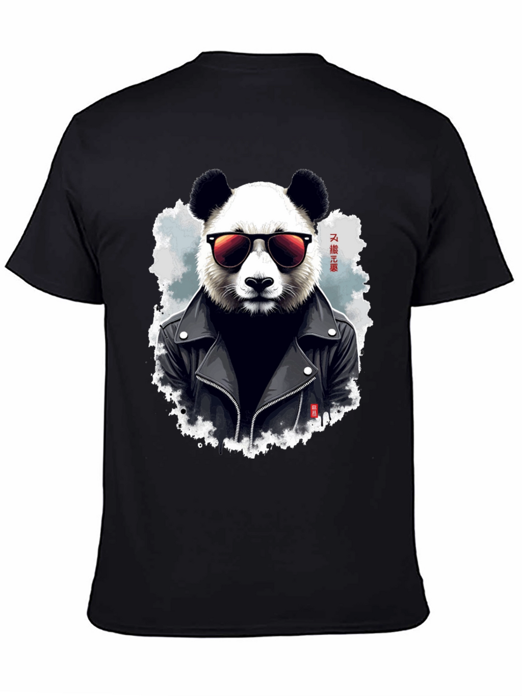 Cool Panda Biker T-Shirt
