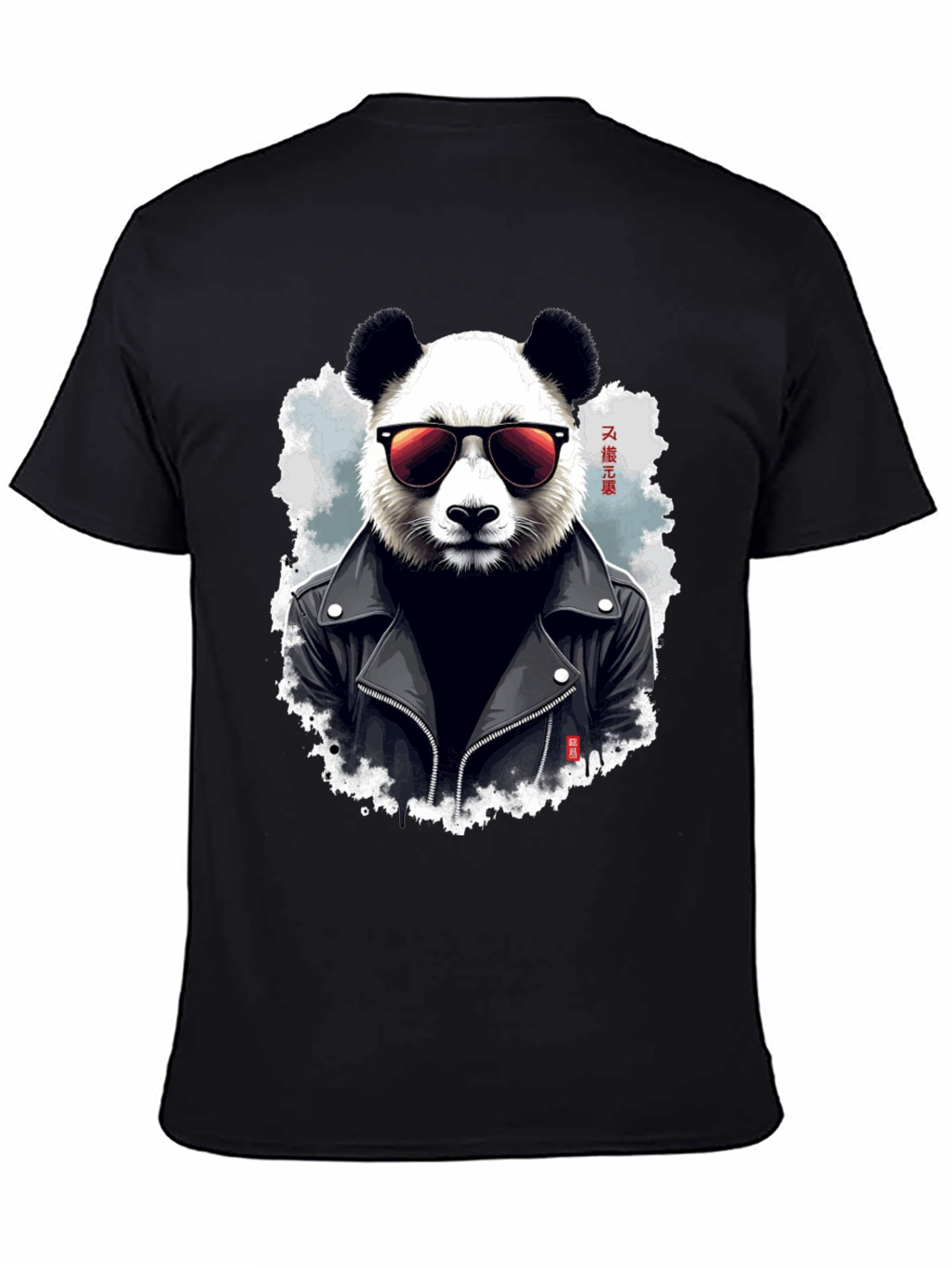 Cool Panda Biker T-Shirt