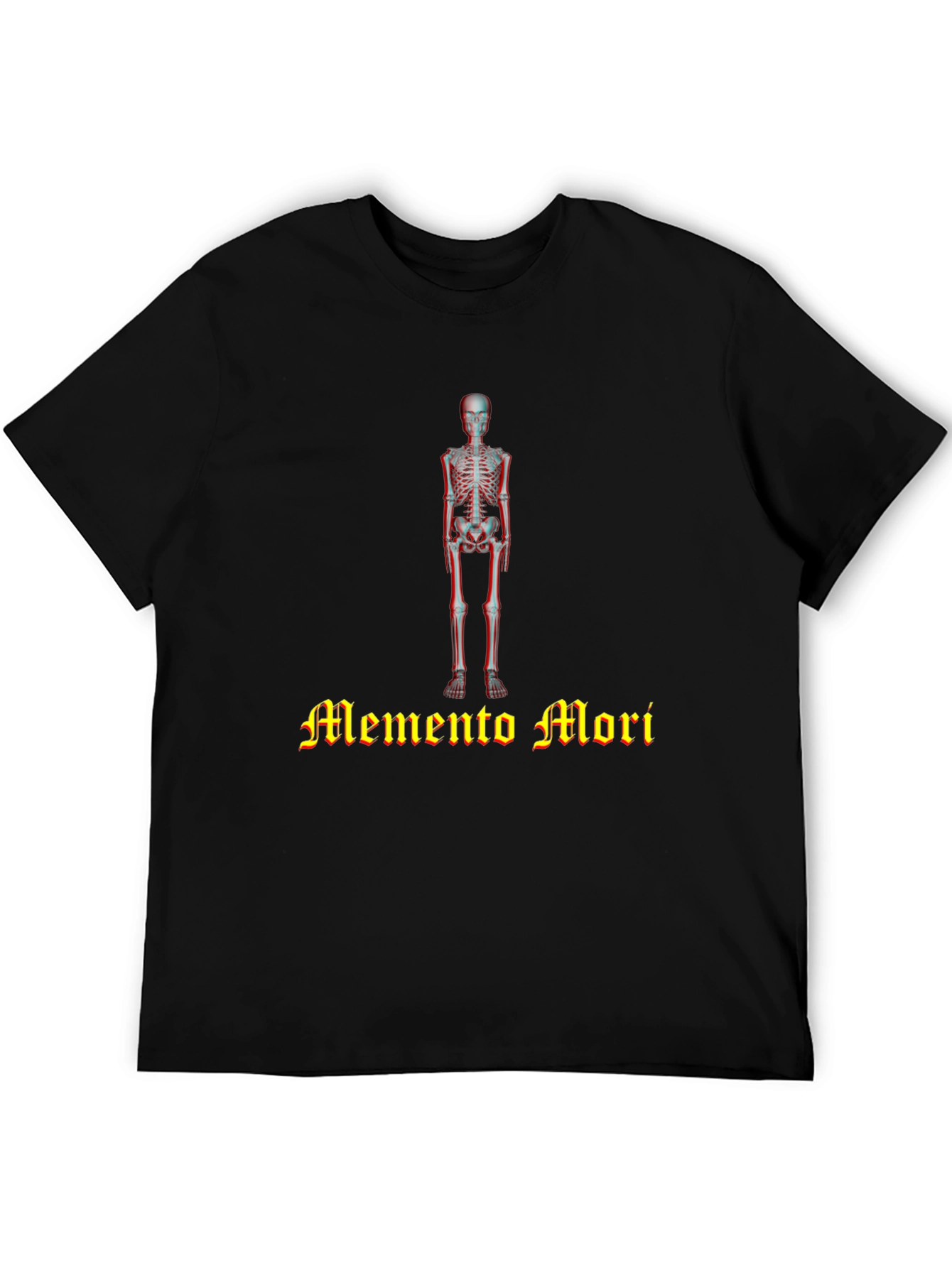 Memento Mori Skeleton Graphic Black T-Shirt