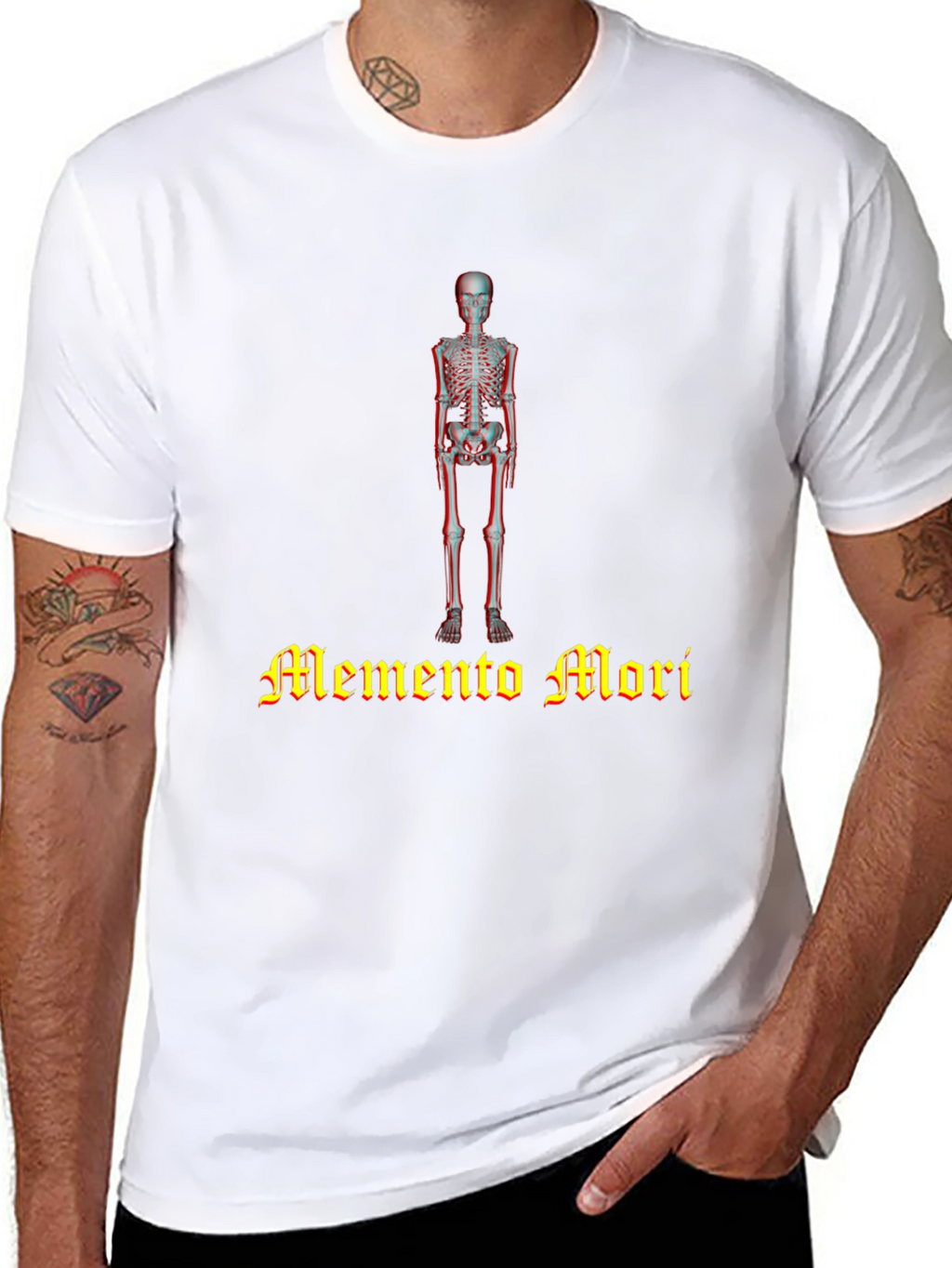 Memento Mori Skeleton Graphic Black T-Shirt