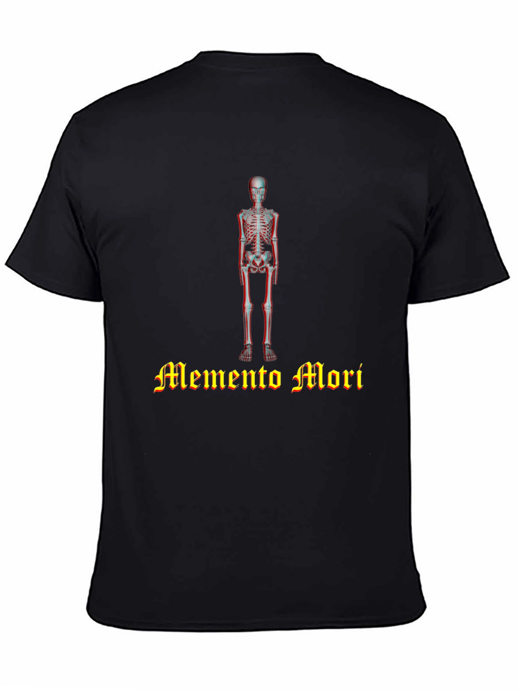 Memento Mori Skeleton Graphic Black T-Shirt