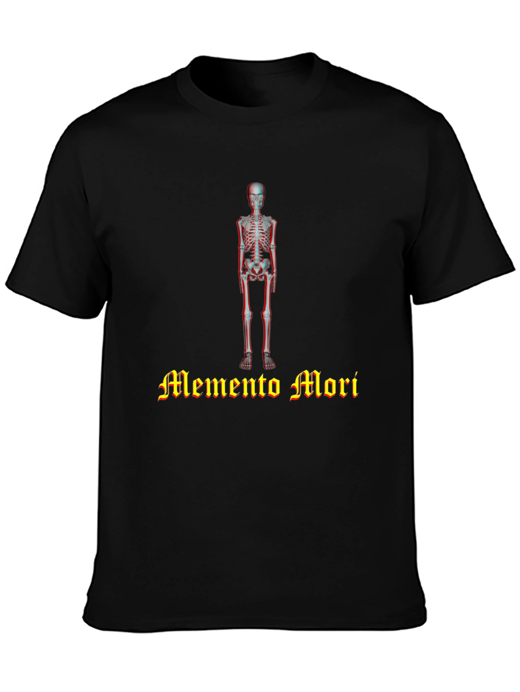Memento Mori Skeleton Graphic Black T-Shirt