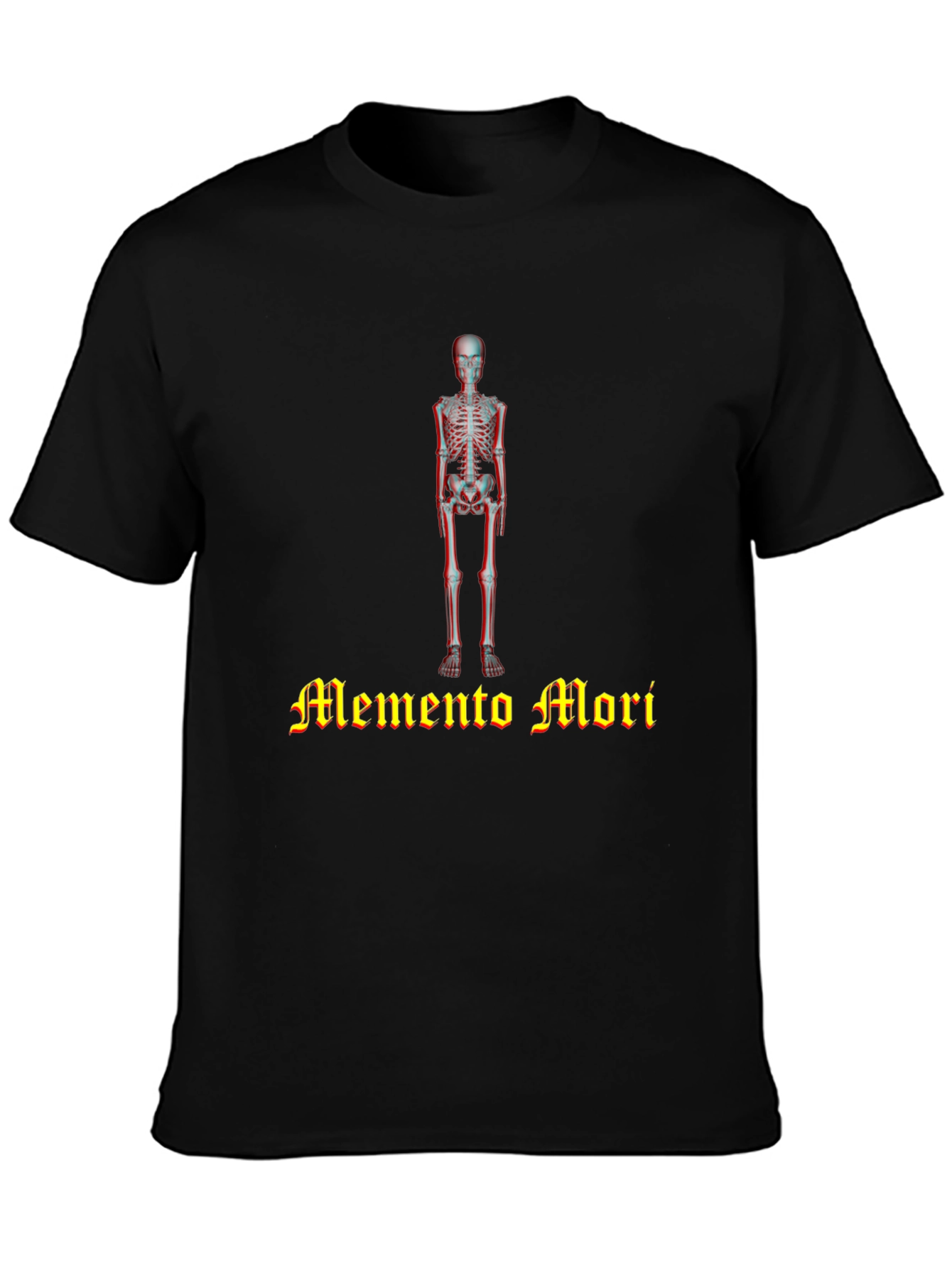 Memento Mori Skeleton Graphic Black T-Shirt