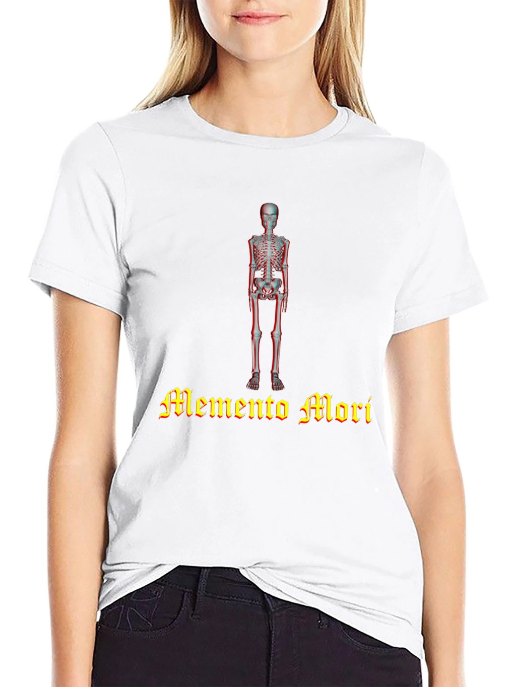 Memento Mori Skeleton Graphic Black T-Shirt
