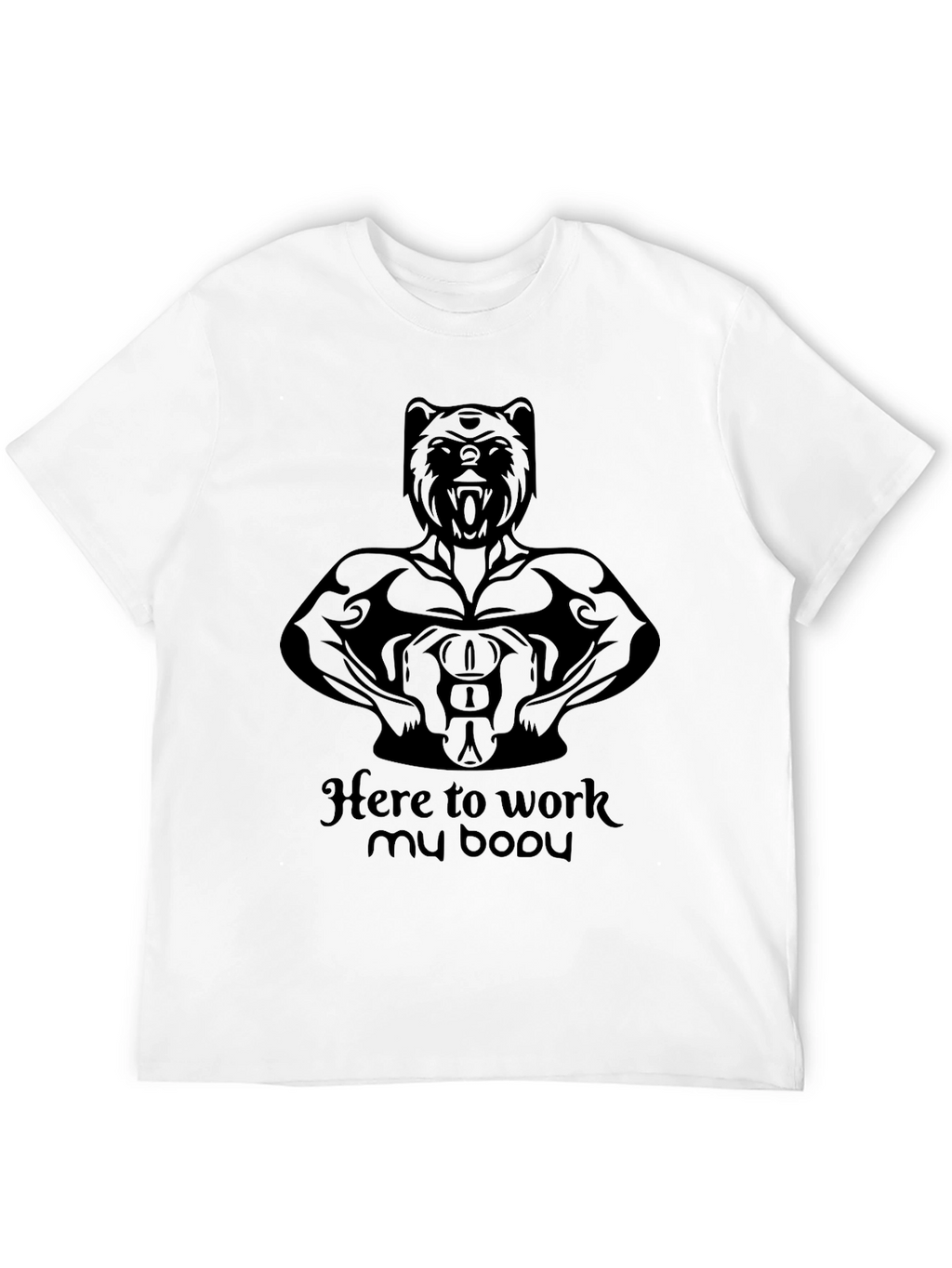 Bear Bodybuilding Black T-Shirt