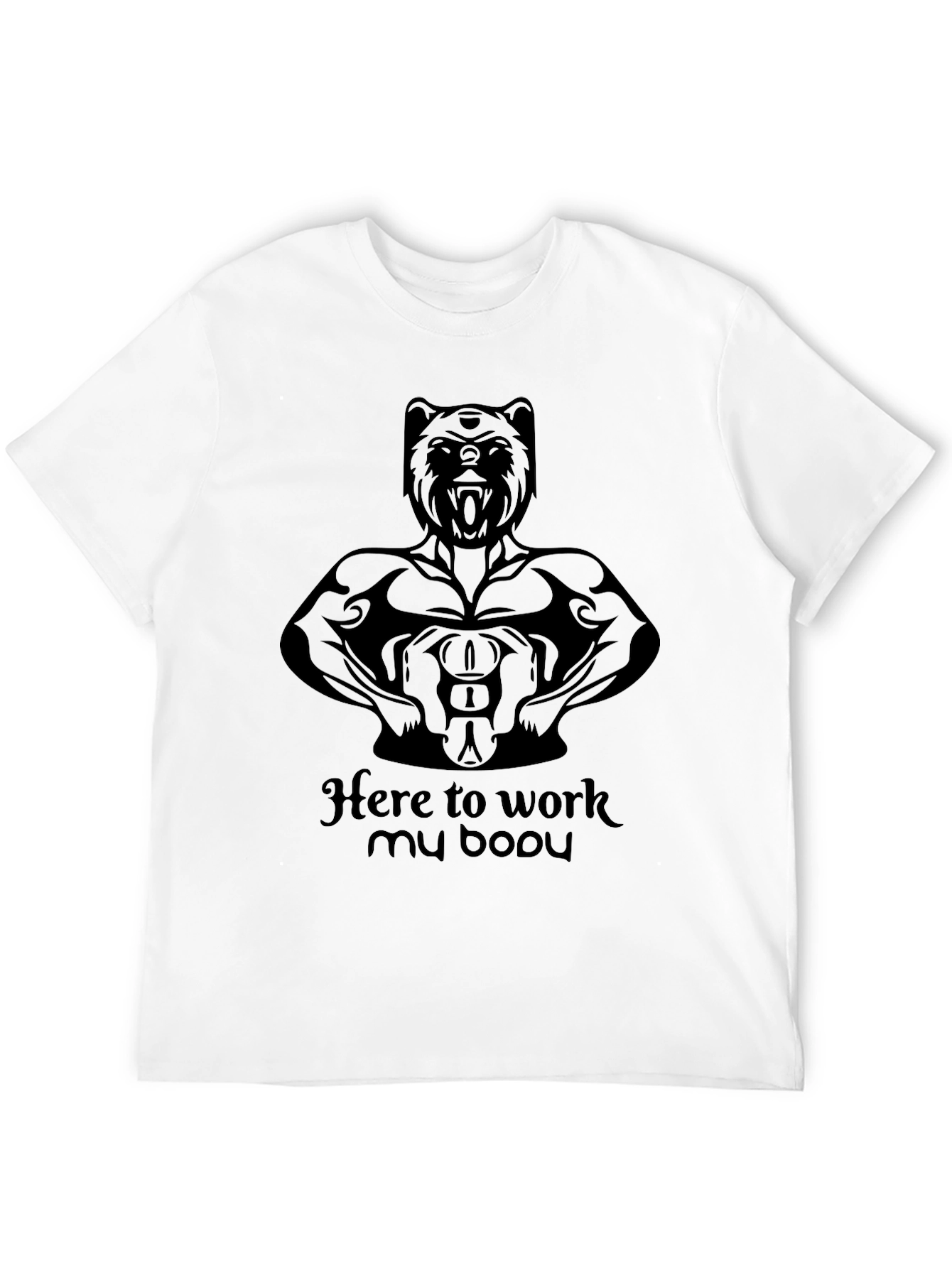 Bear Bodybuilding Black T-Shirt