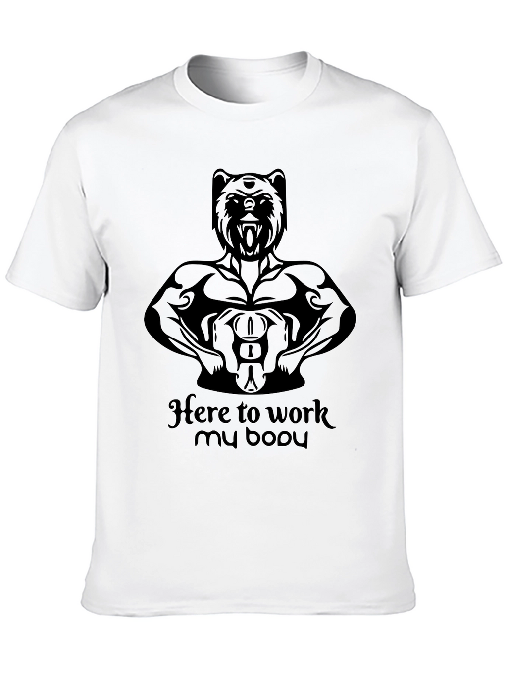Bear Bodybuilding Black T-Shirt