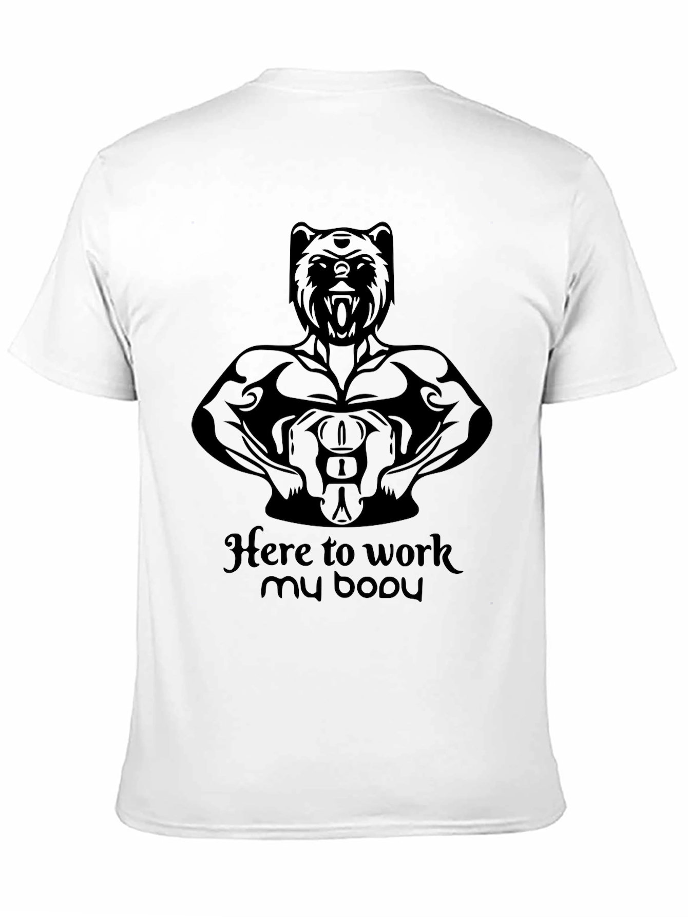 Bear Bodybuilding Black T-Shirt