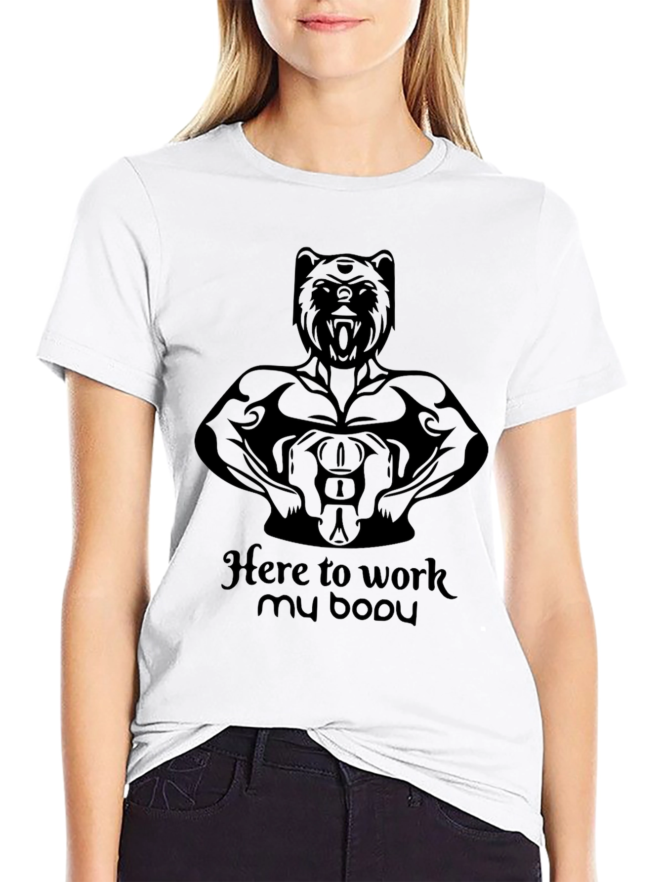 Bear Bodybuilding Black T-Shirt