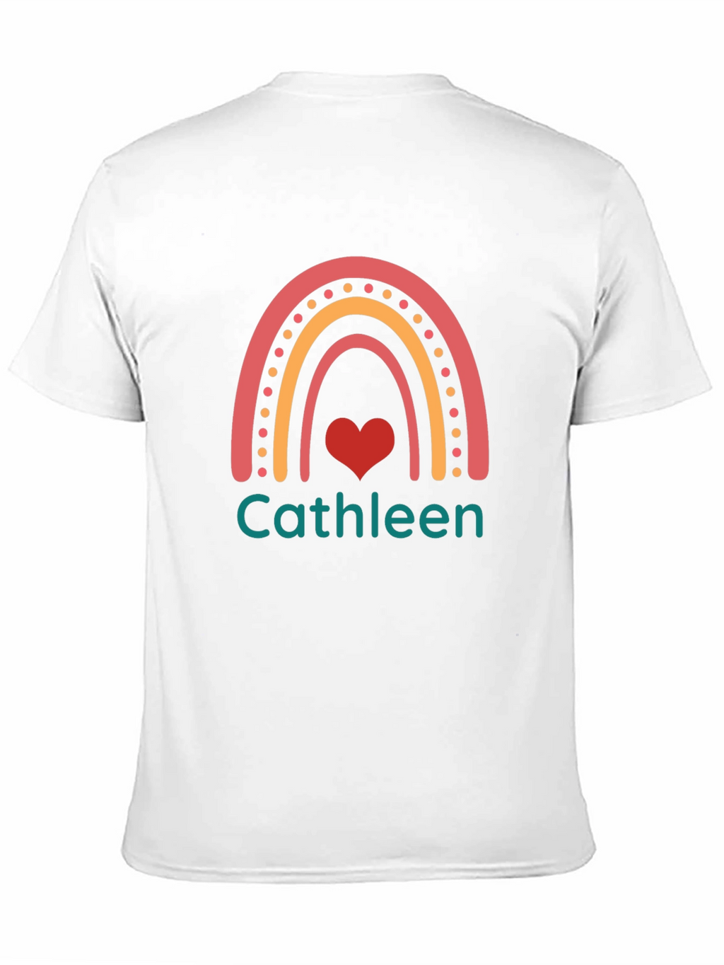 Cathleen Rainbow Heart Personalized T-Shirt