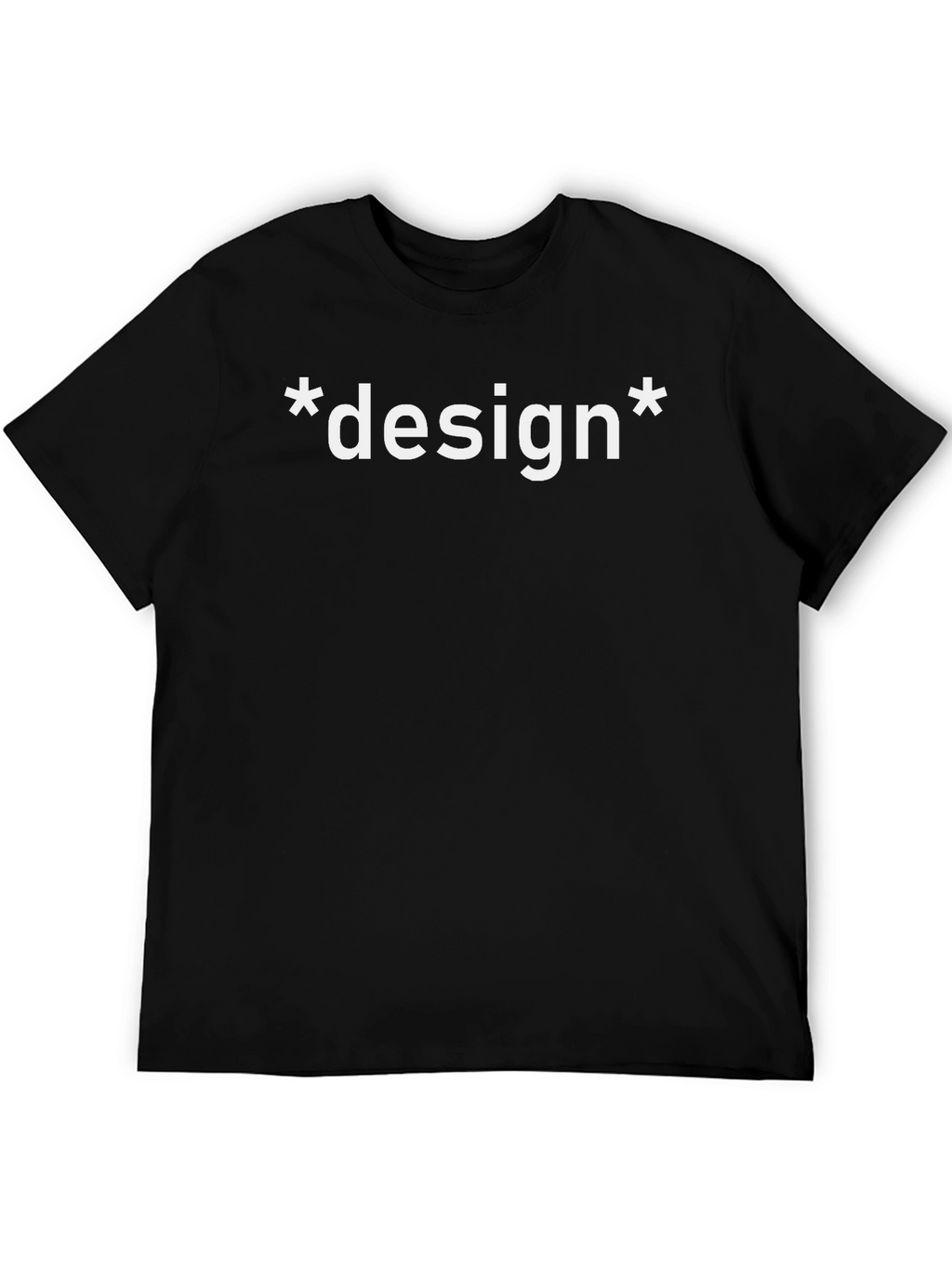 Design Tee - Black Cotton Casual