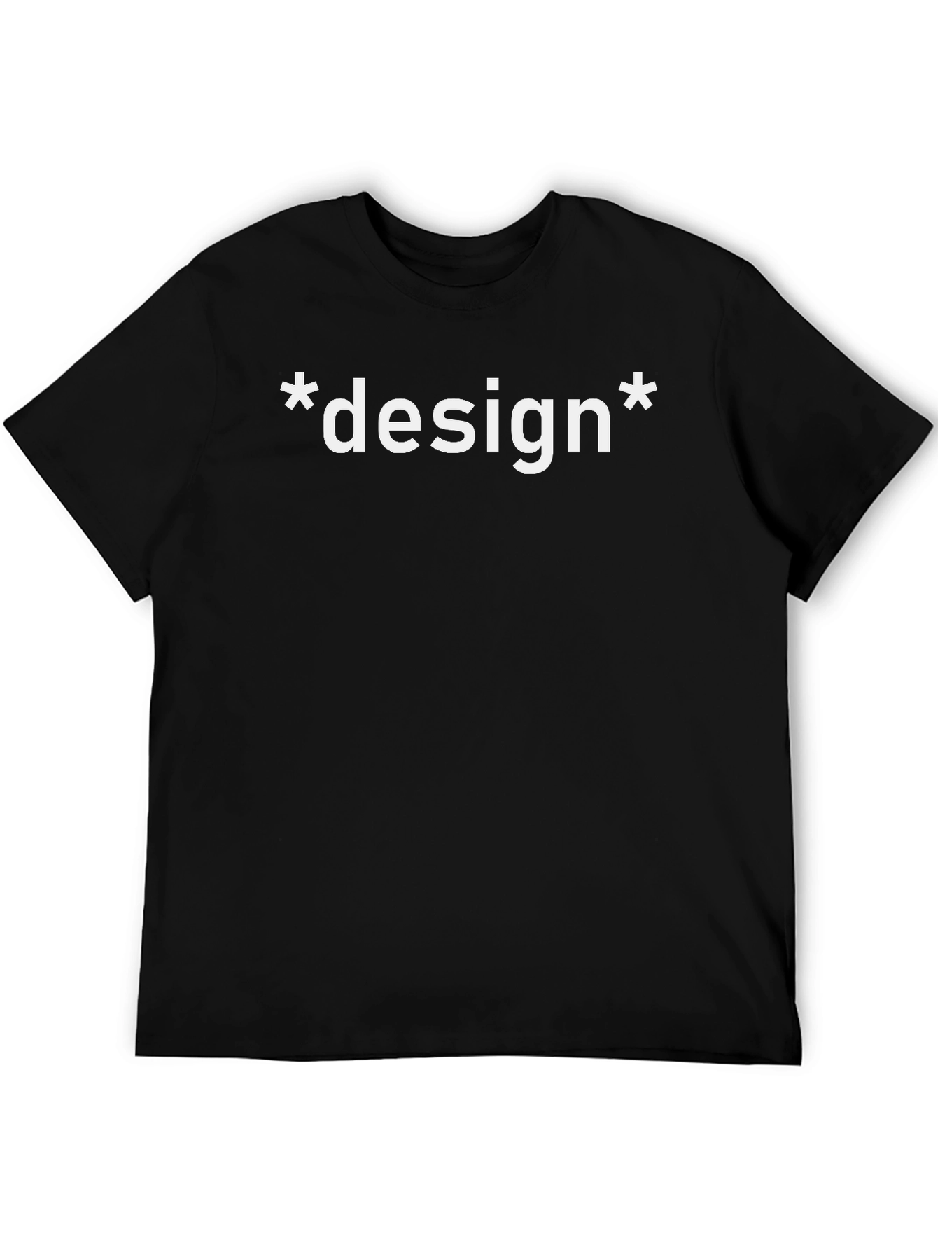Design Tee - Black Cotton Casual